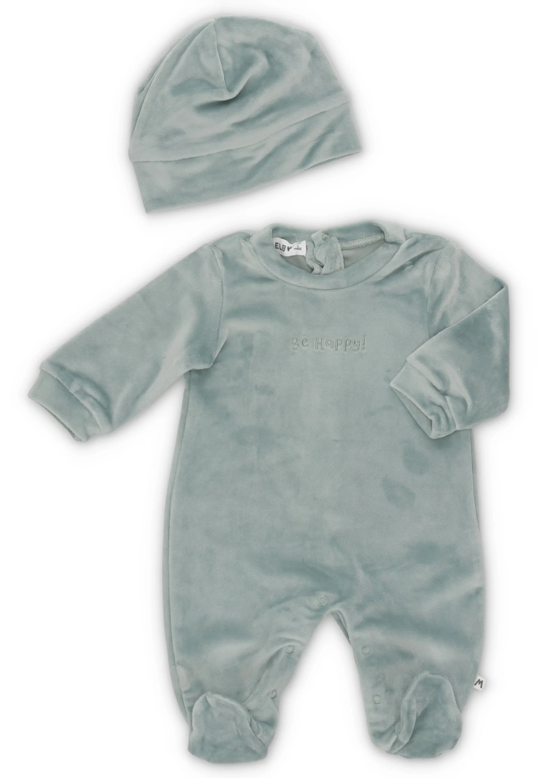 Set in ciniglia tutina e berretto Melby neonato con ricamo