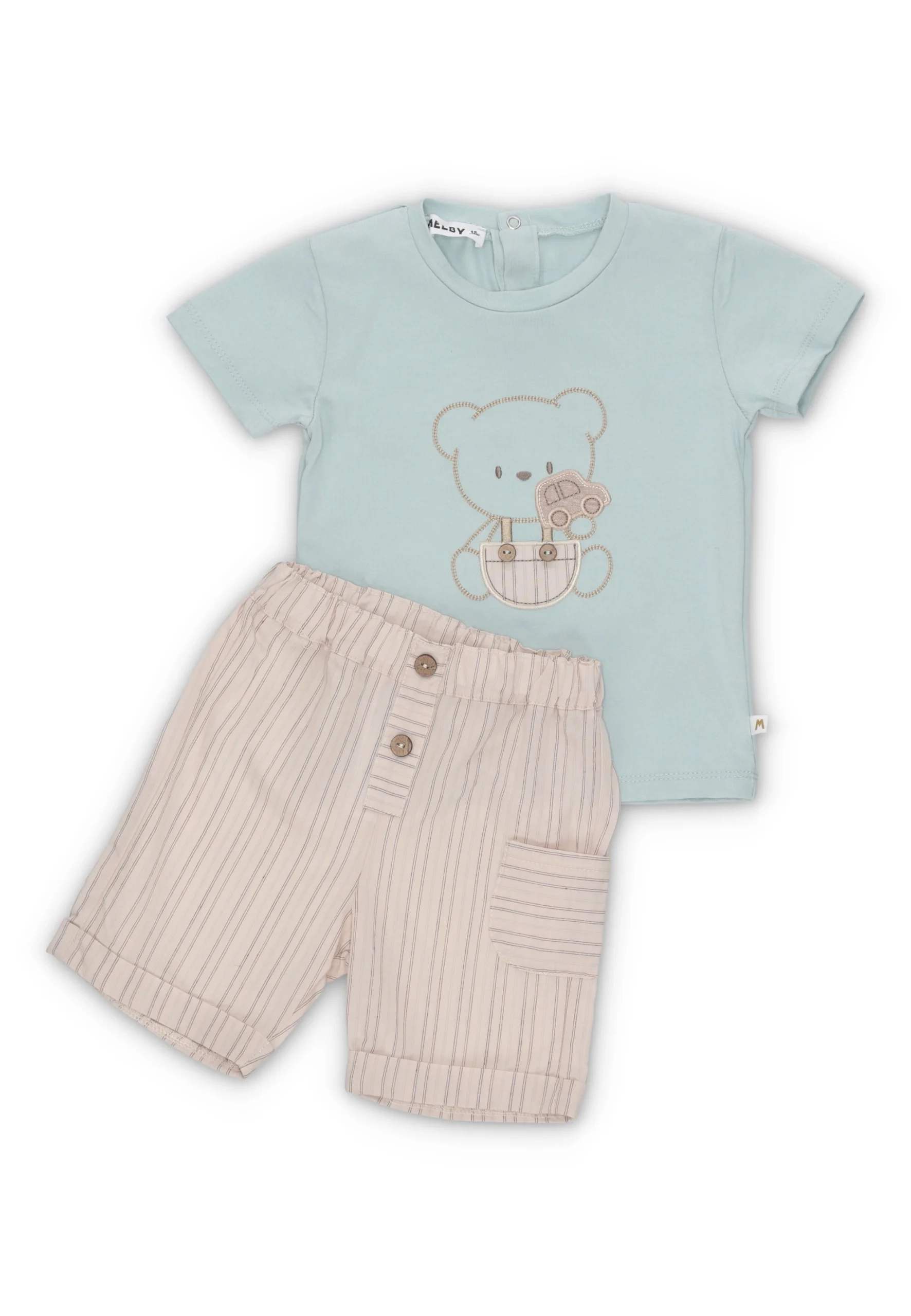Completino con ricamo orsetto Melby baby art.25K7200