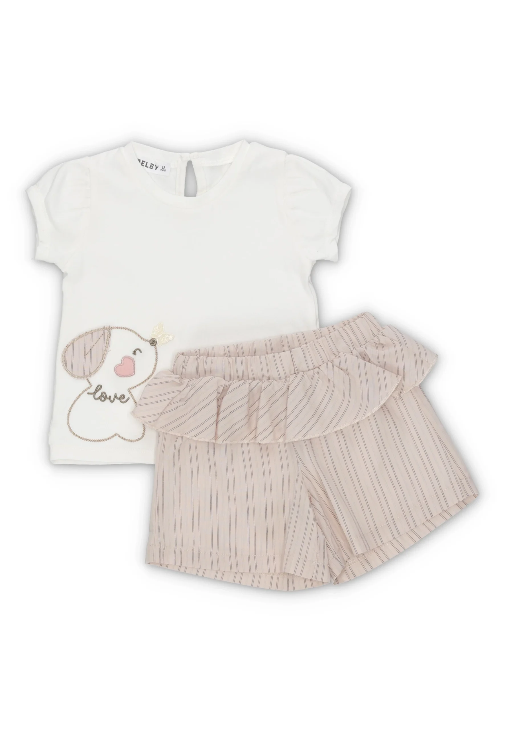 Completino baby Melby con ricamo cagnolino art.25K7351