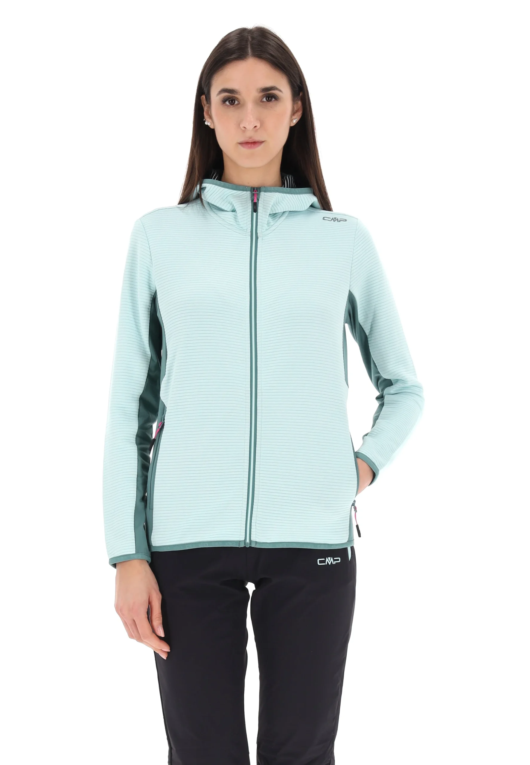 Pile tecnico full zip bicolor CMP donna art. 35E6416