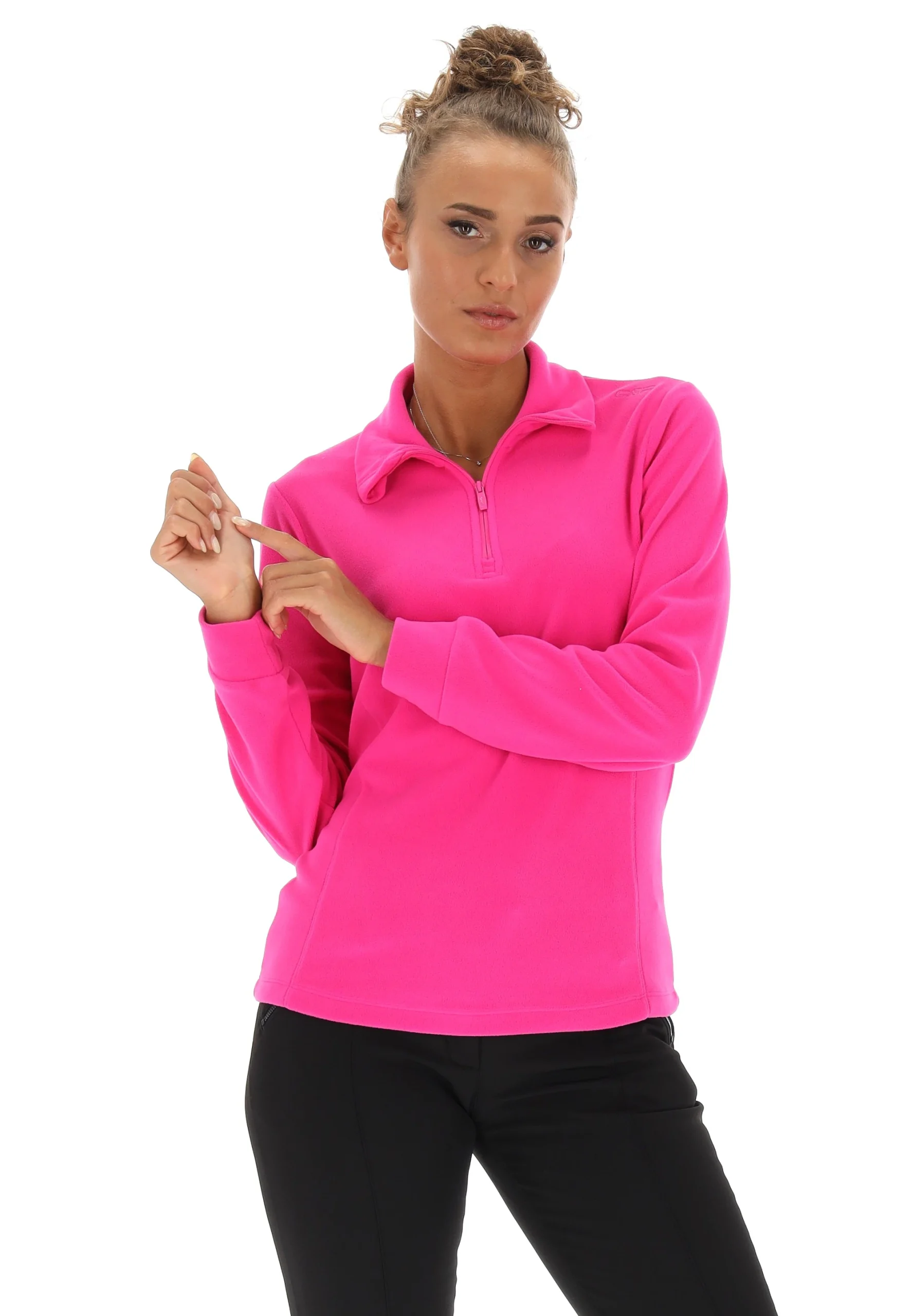 Pile mezza zip a collo alto donna CMP