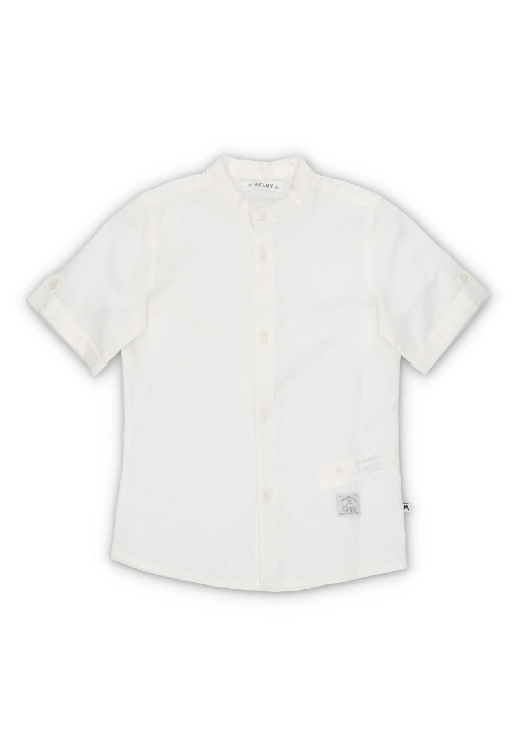 Camicia coreana in misto lino Melby bimbo