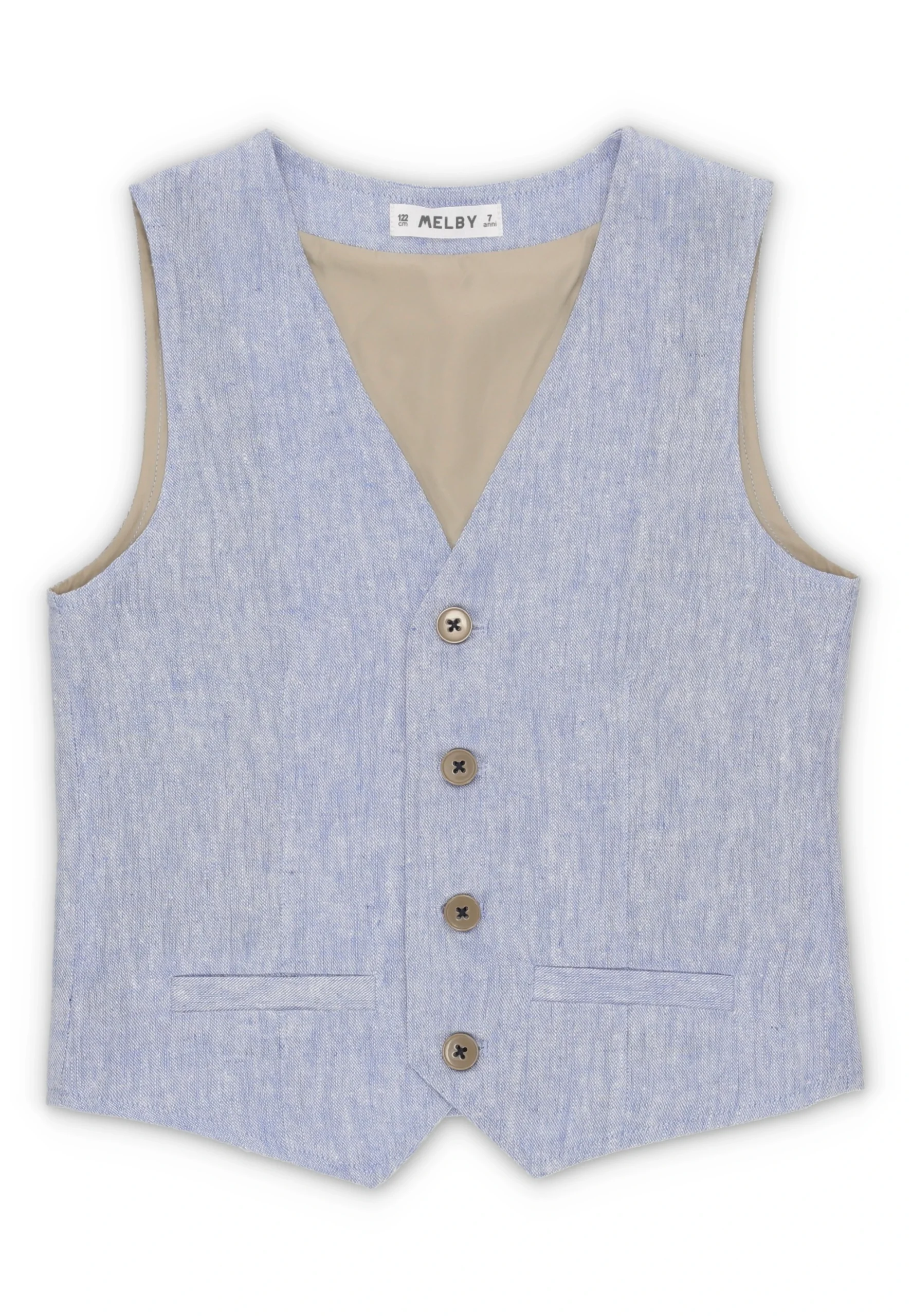 Gilet melange Melny bambino art.45Z5342K in lino e viscosa