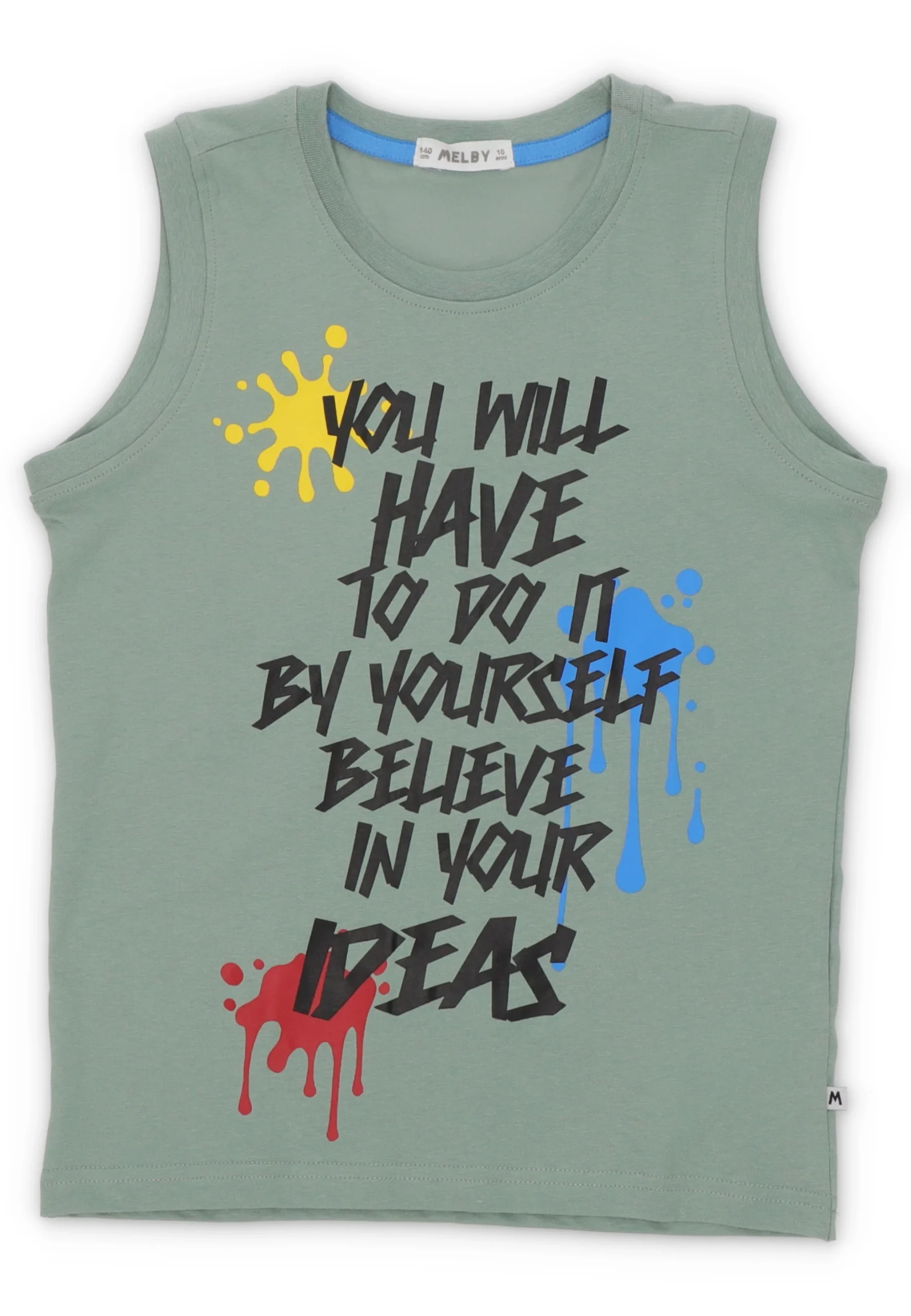 Canotta ragazzo Melby con stampa spruzzata