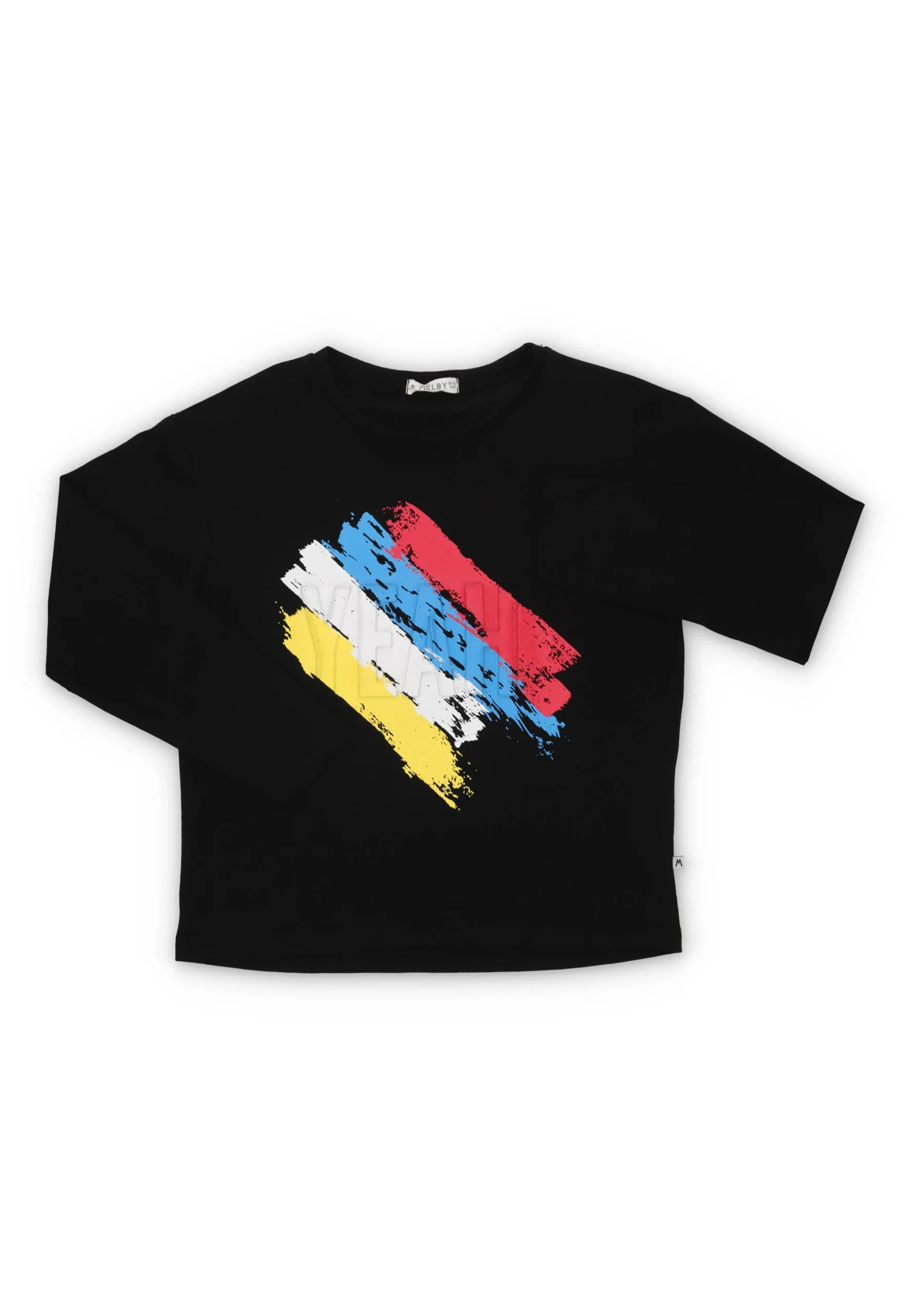 Maglia in jersey Melby ragazza con scritta in rilievo