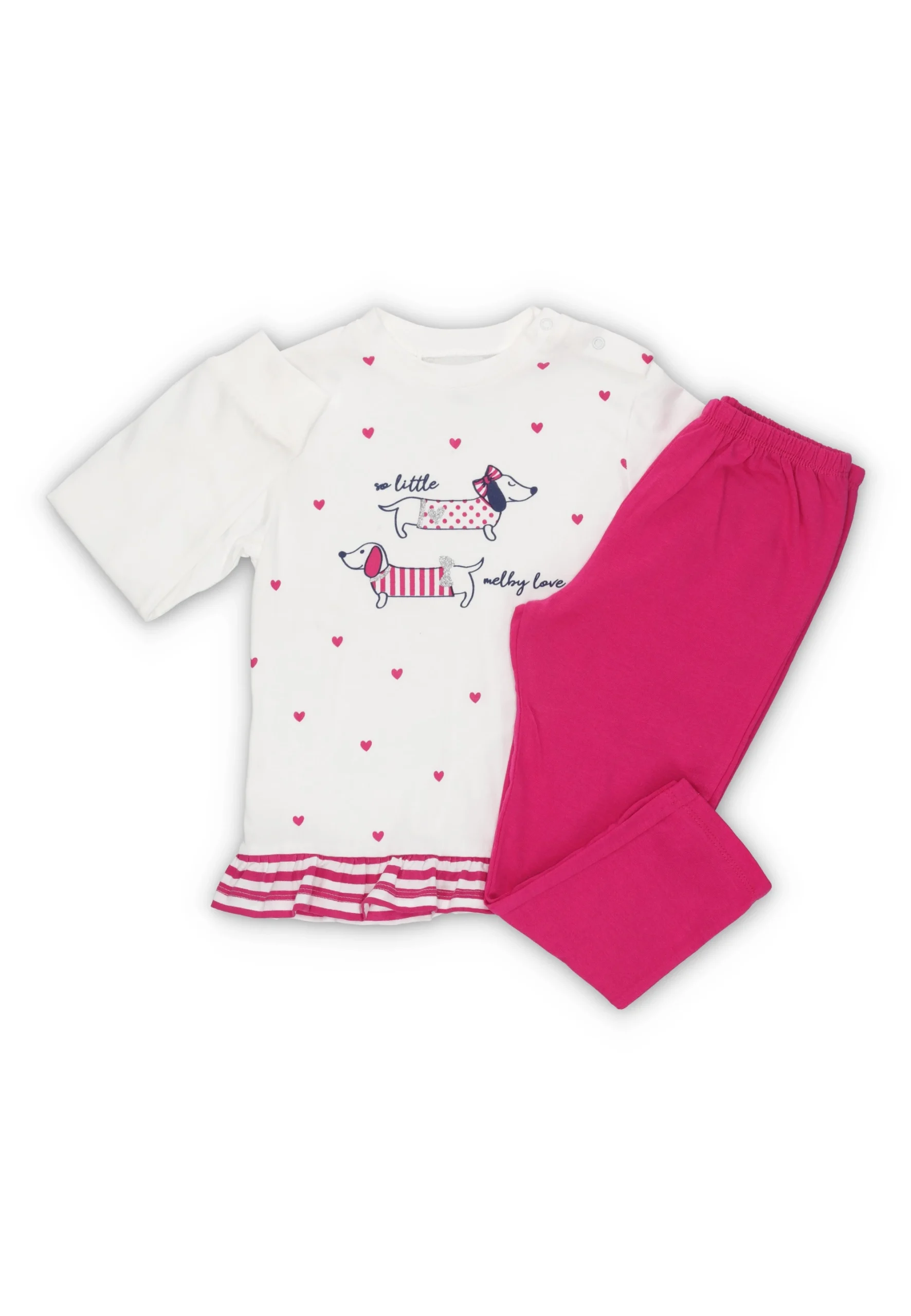 Pigiama lungo Melby baby con volant sul fondo art. 83W5111