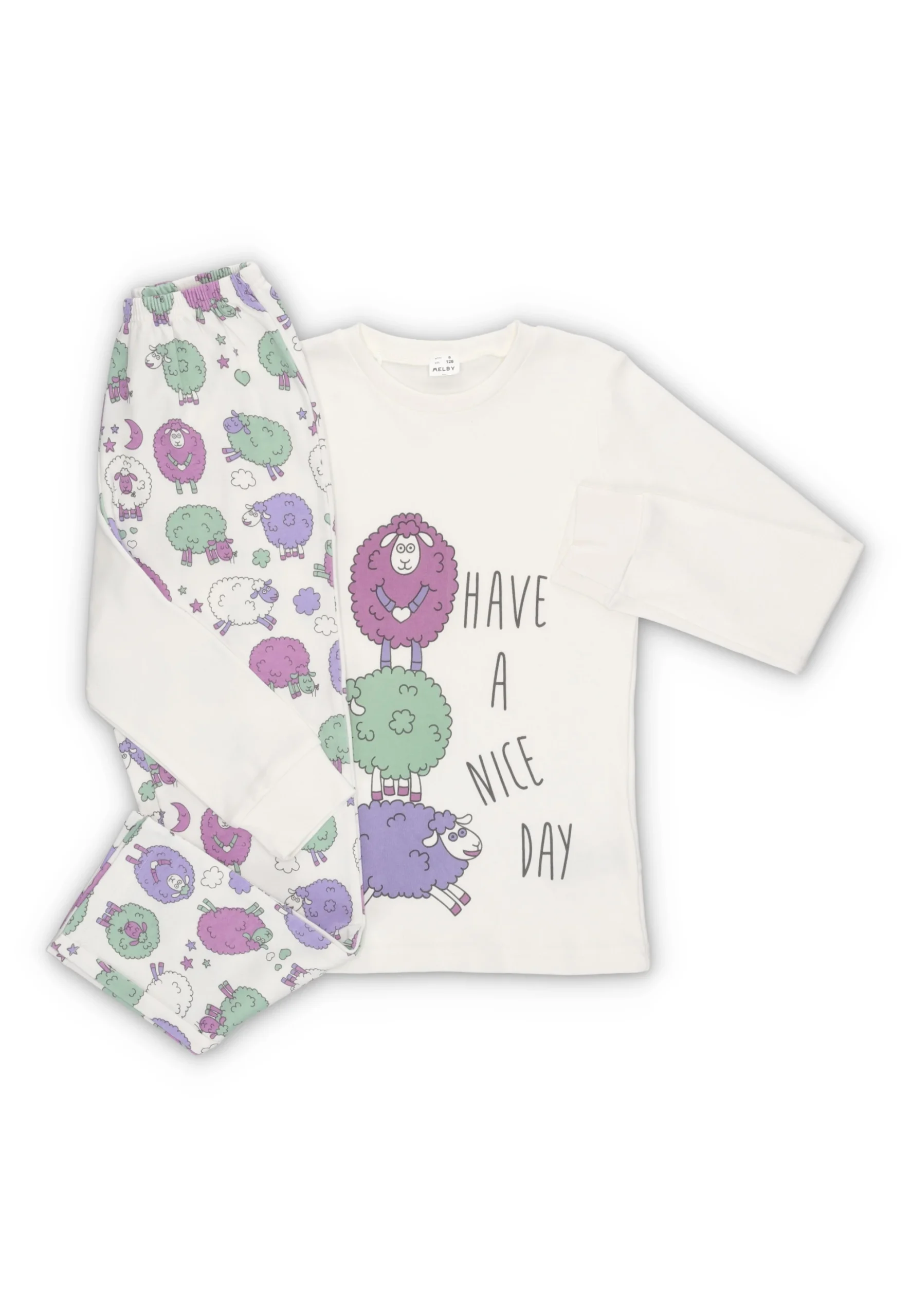 Pigiama manica lunga bimba fantasia pecorelle Melby