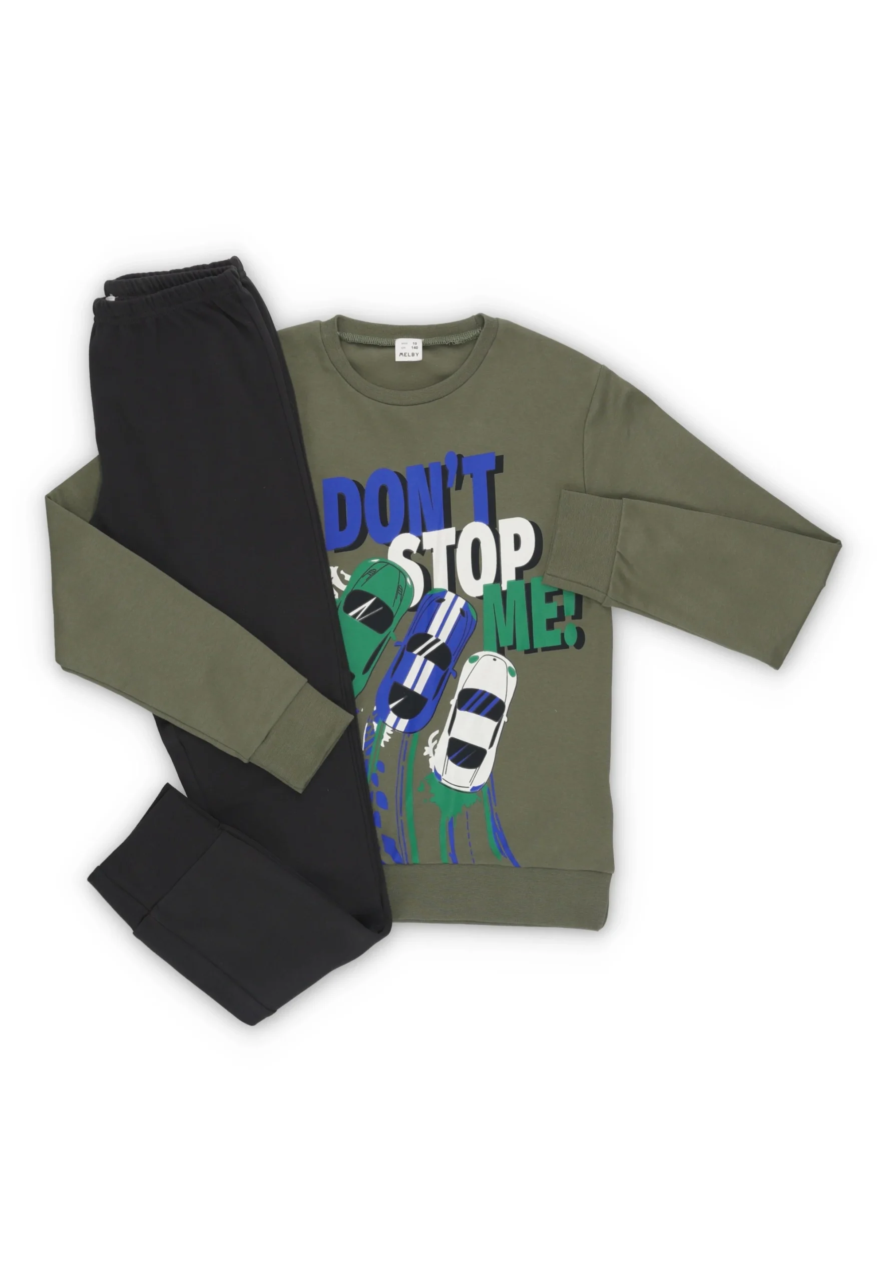 Pigiama ragazzo stampa macchinine con polsini