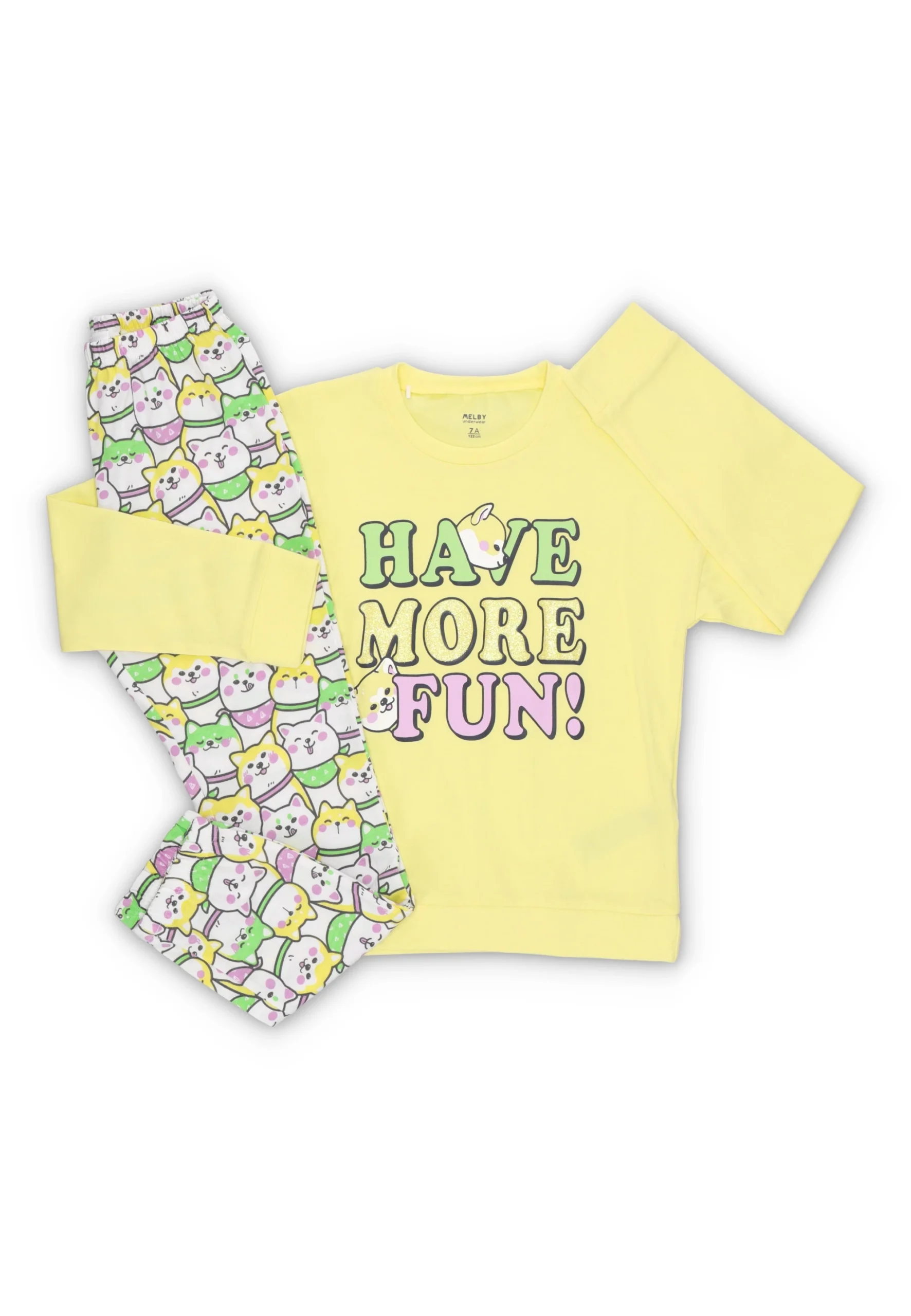 Pigiama Melby bambina con gatti all over