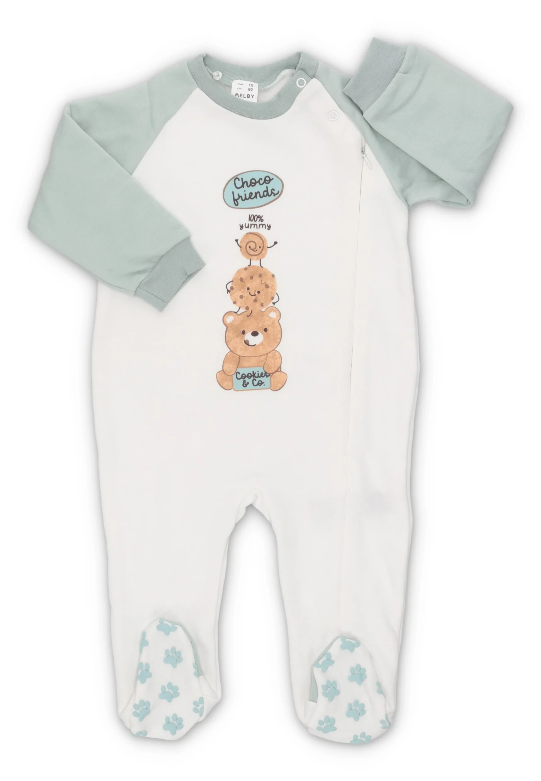Pigiama intero Melby bimbo con piedini antiscivolo