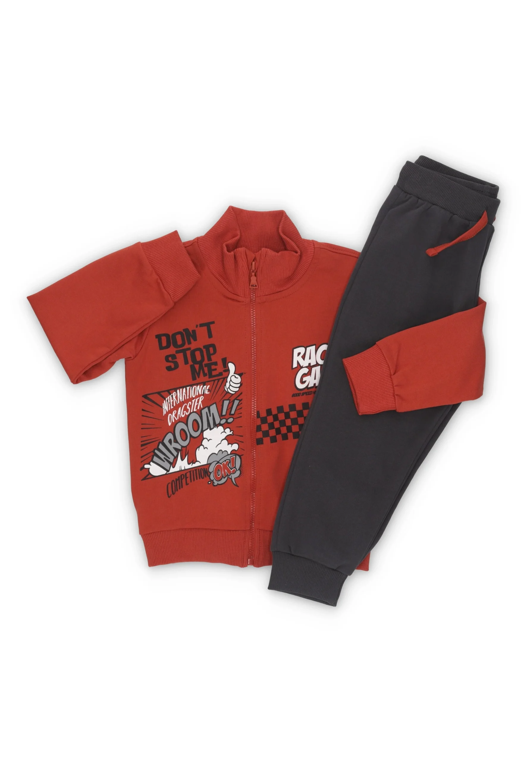 Tuta baby Melby con stampe a contrasto