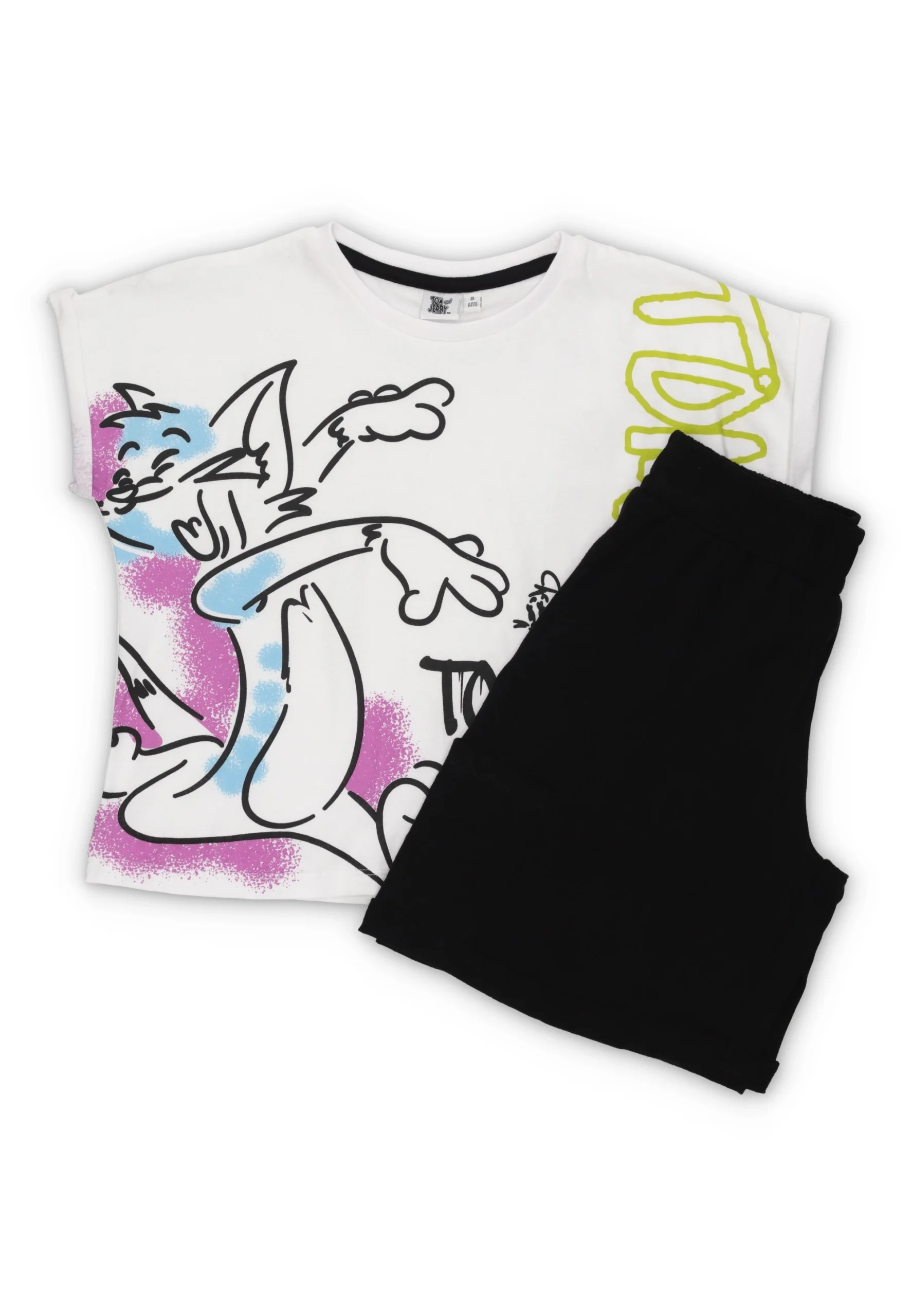 Completo corto Melby bimbo con stampa Tom&Jerry