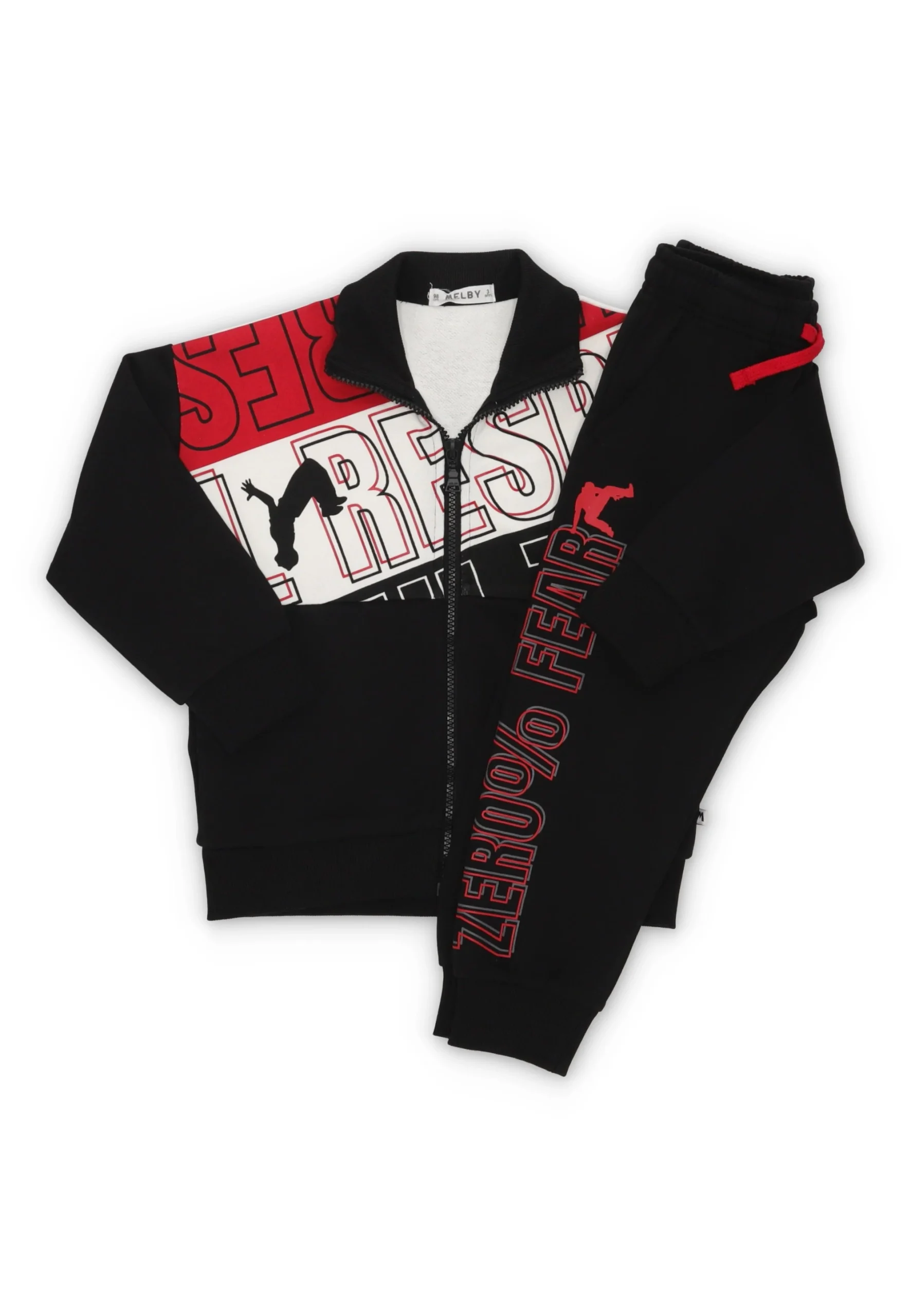 Tuta bambino Melby con stampe a contrasto art.95M0114BNO