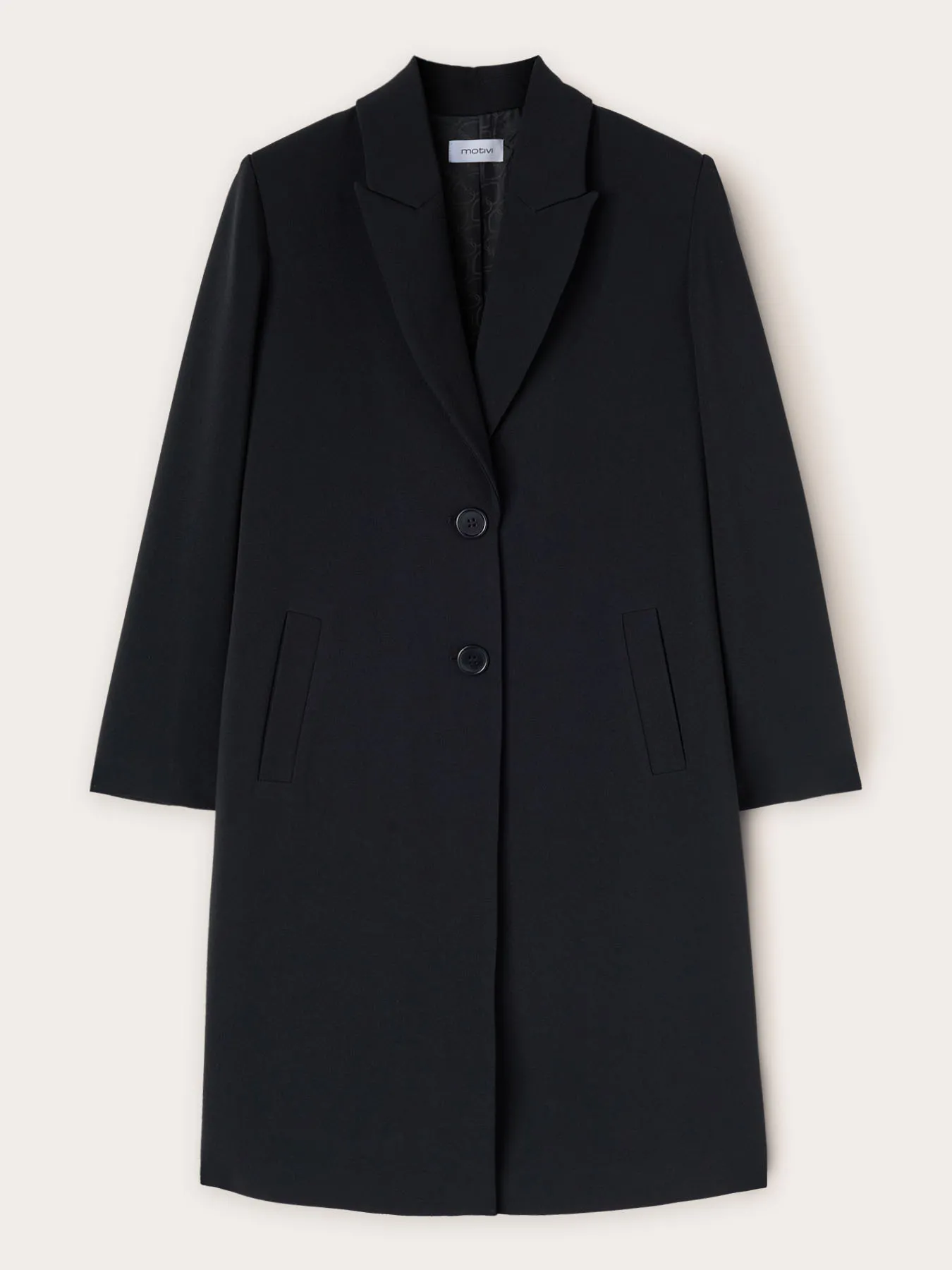 Cappotto monopetto in tessuto crêpe