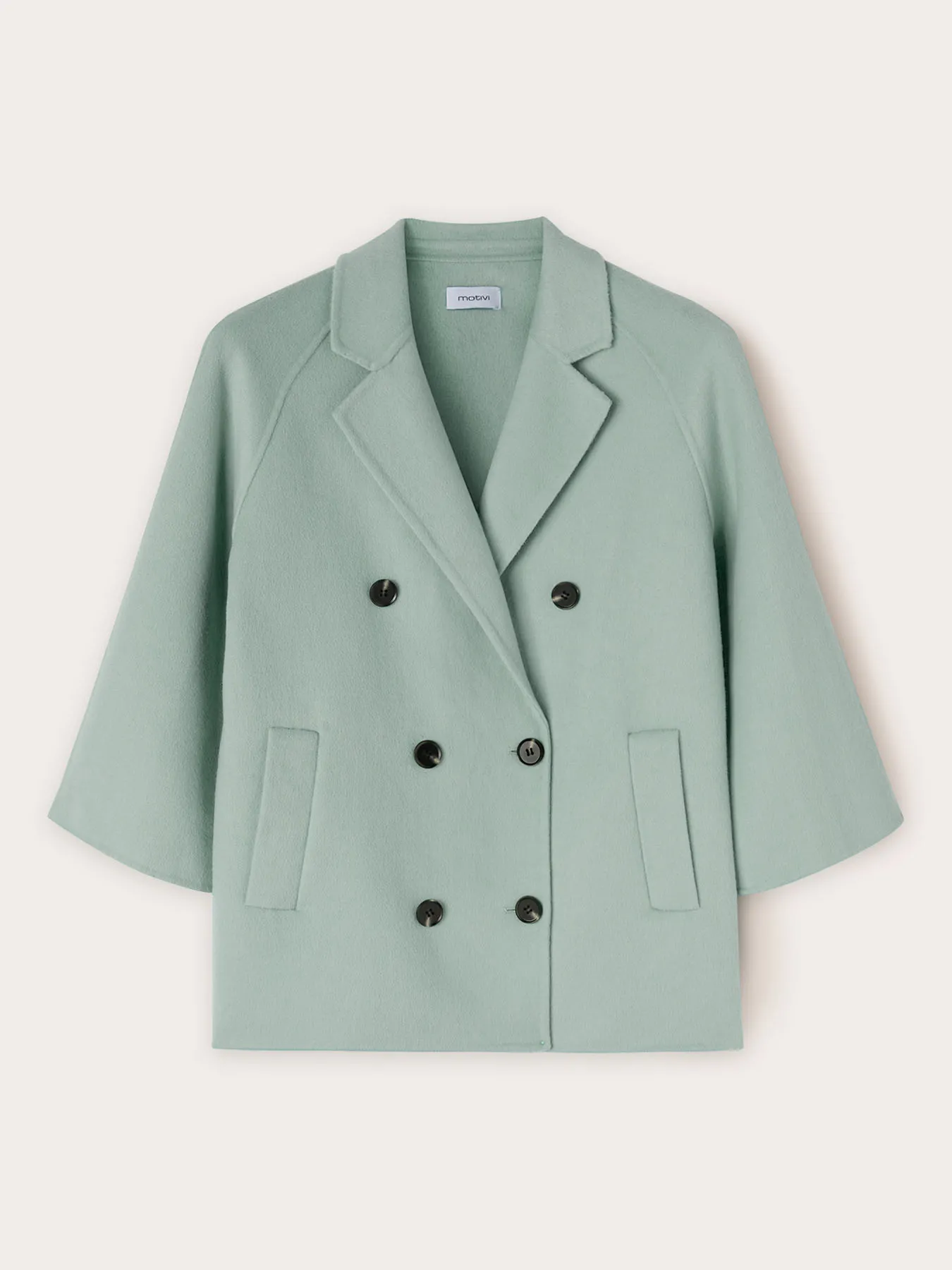 Cappotto doppiopetto misto lana