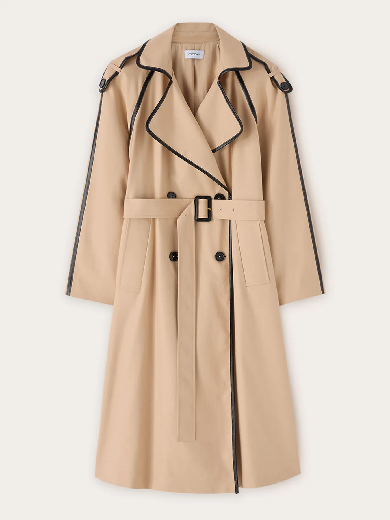 Trench doppiopetto con bordature