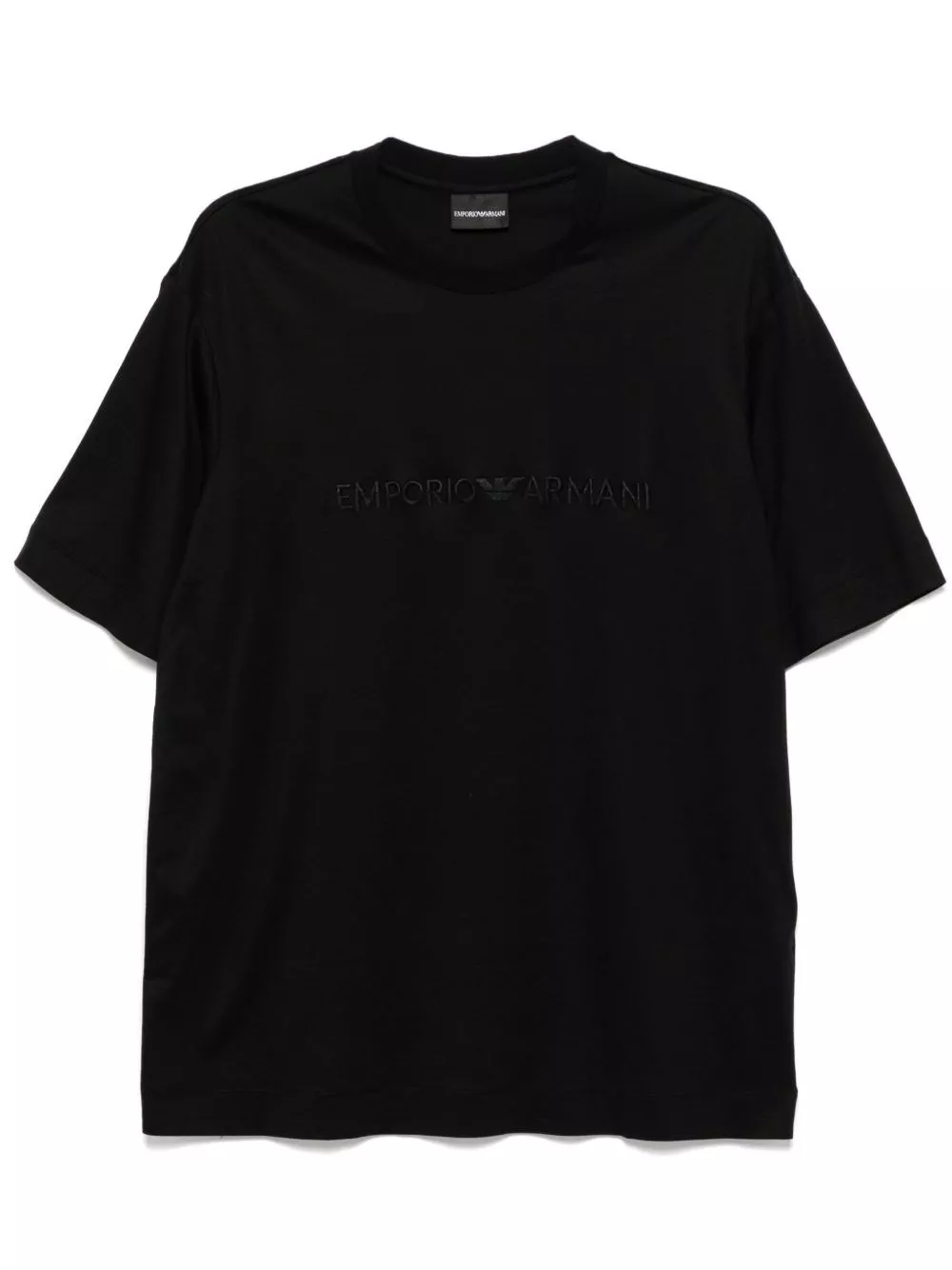 T-shirt con logo ricamato di Emporio armani
