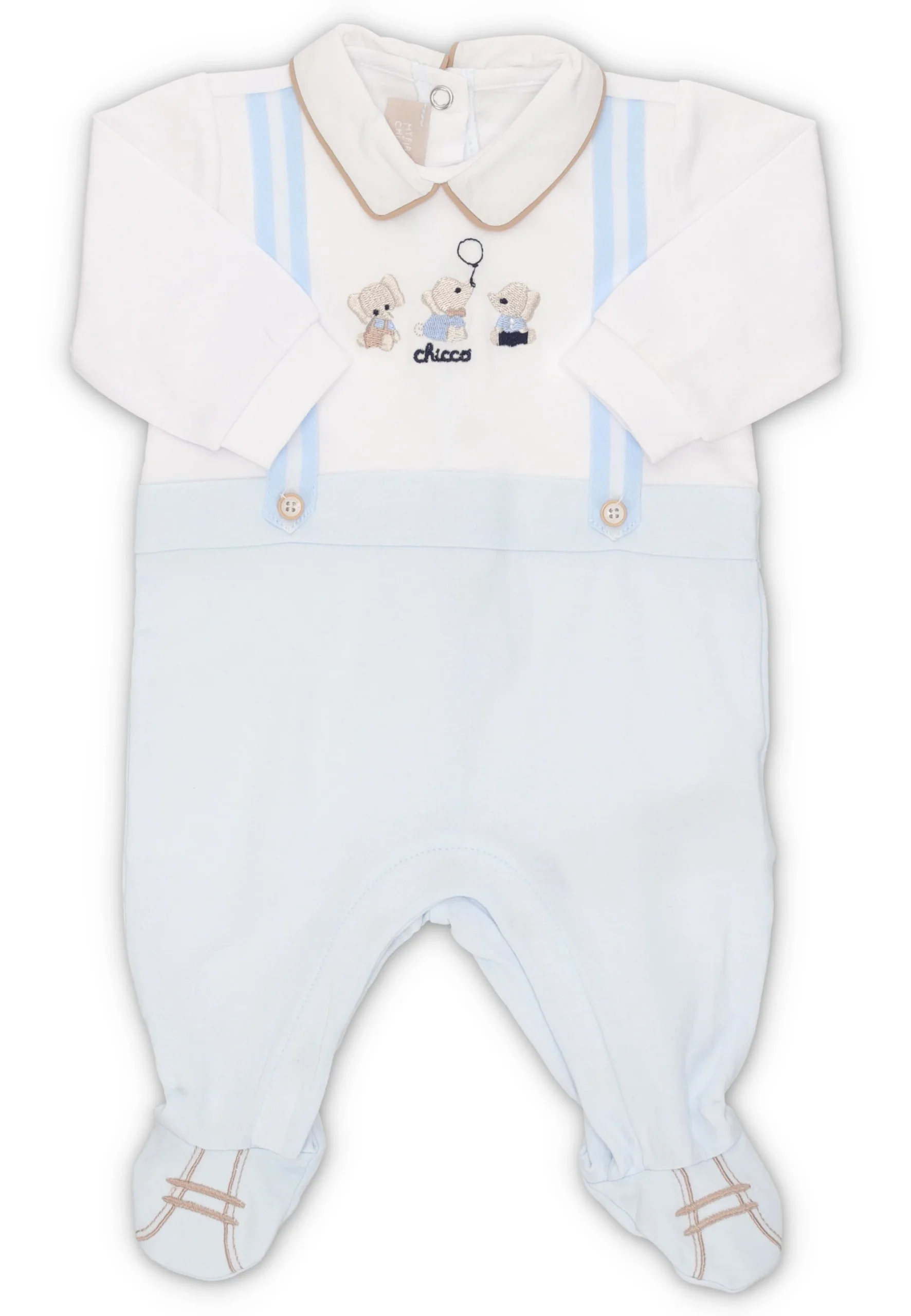 Tutina Chicco con finta bretella e ricami art. 9027226