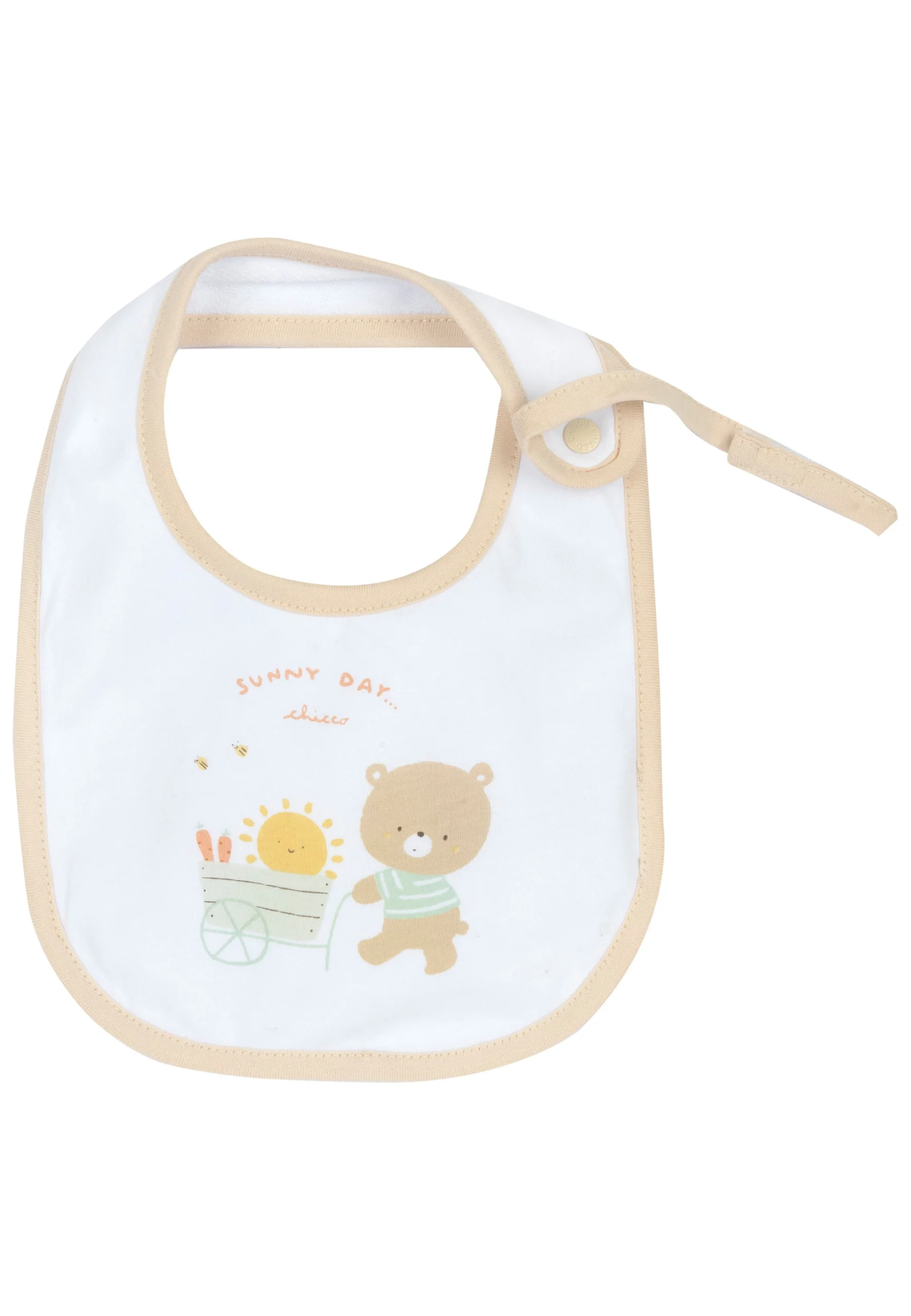 Bavaglino Chicco con laccetto portaciuccio neonato