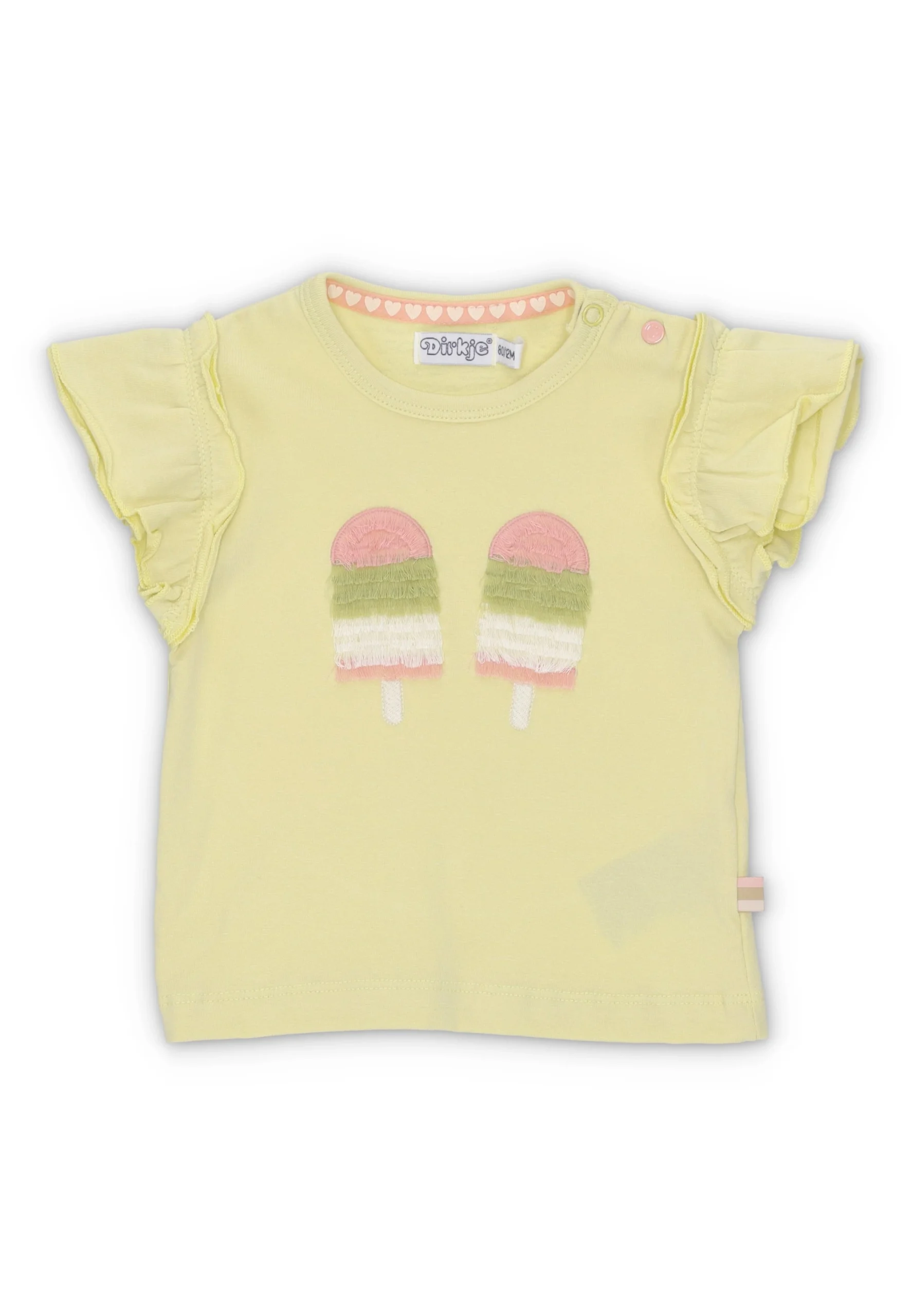 T-shirt ricamo gelati frontale Dirkje baby