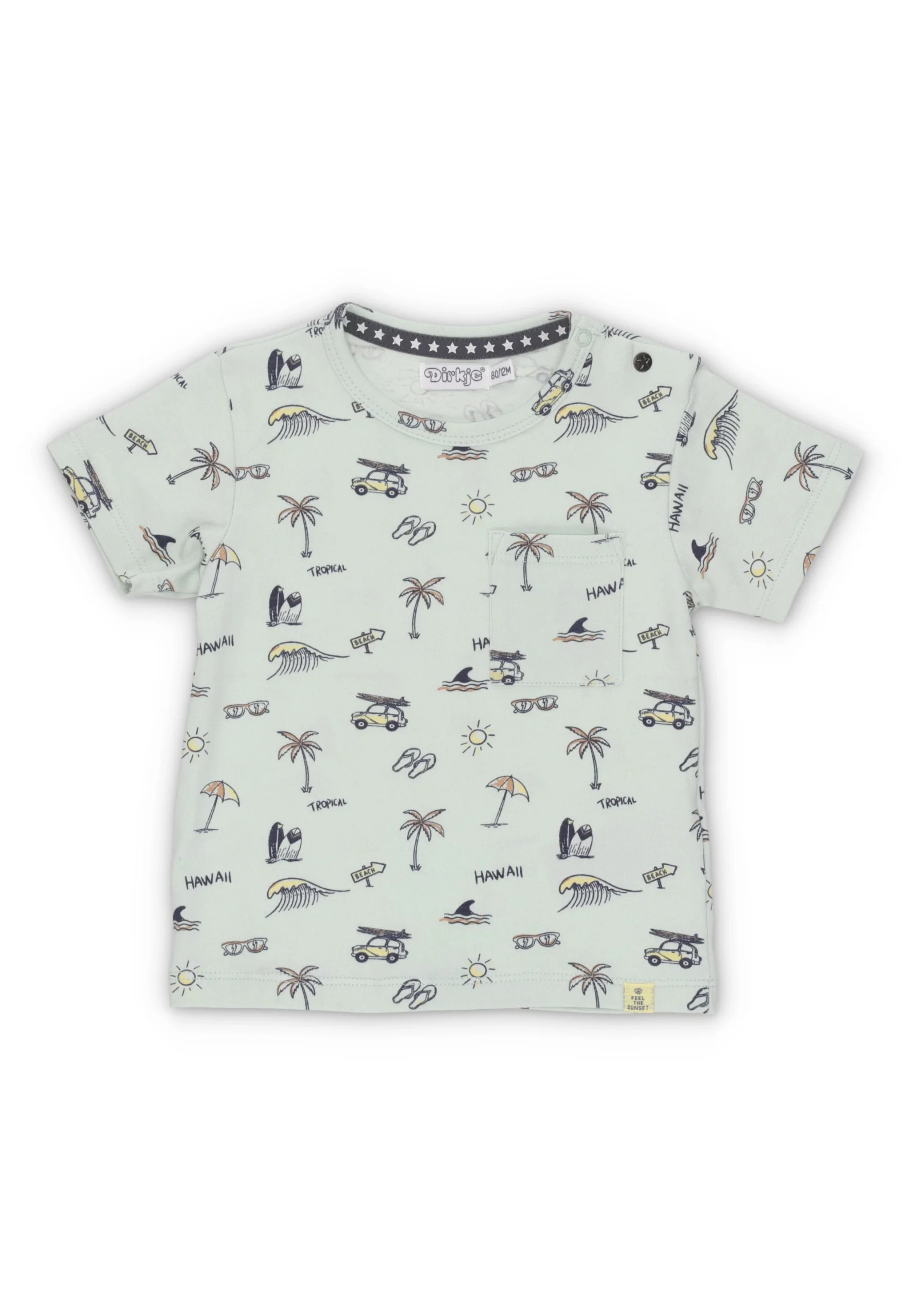 T-shirt con stampa vacanze all over Dirkje baby