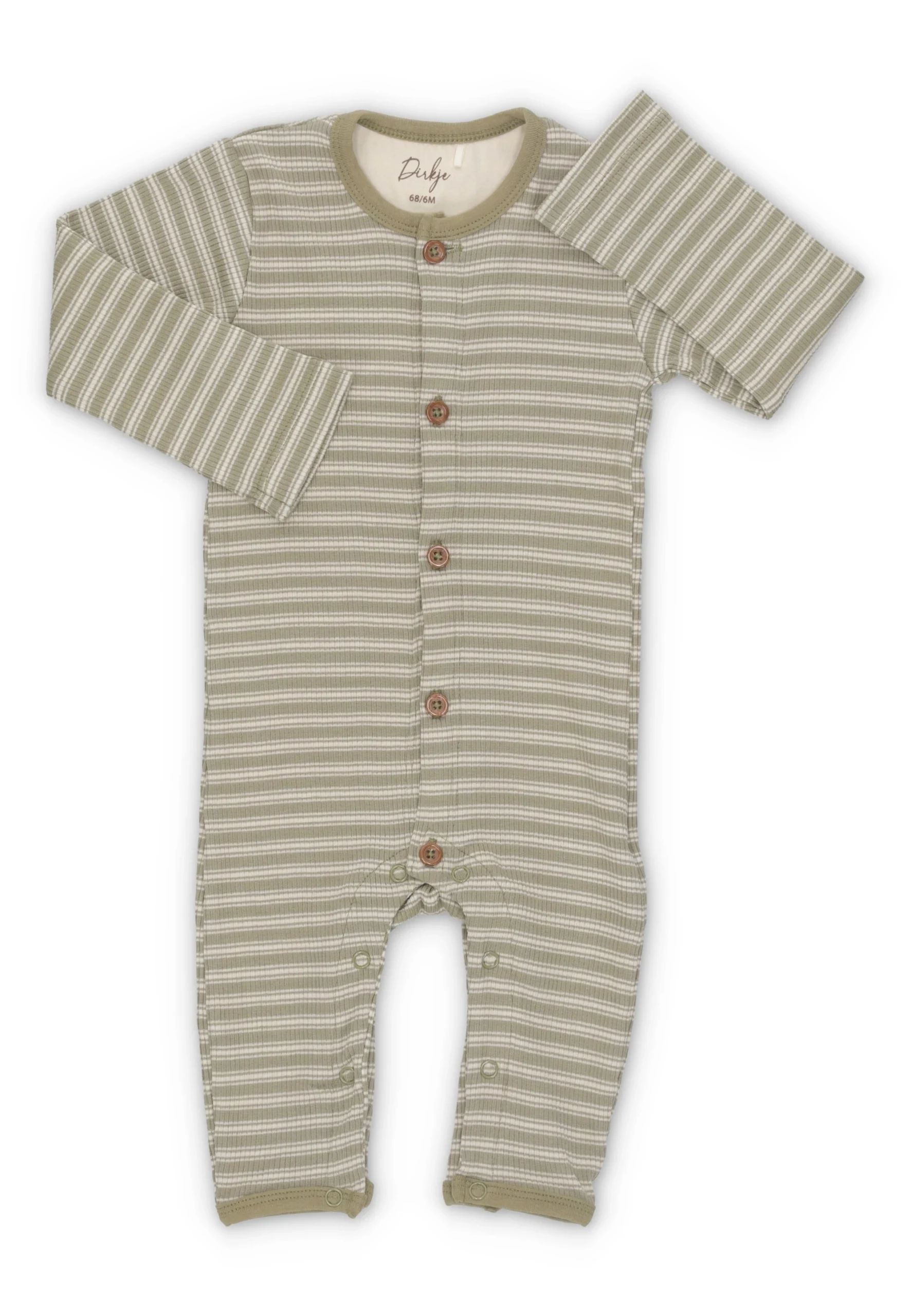 Tutina neonato Dirkje a righe in cotone organico WN1280