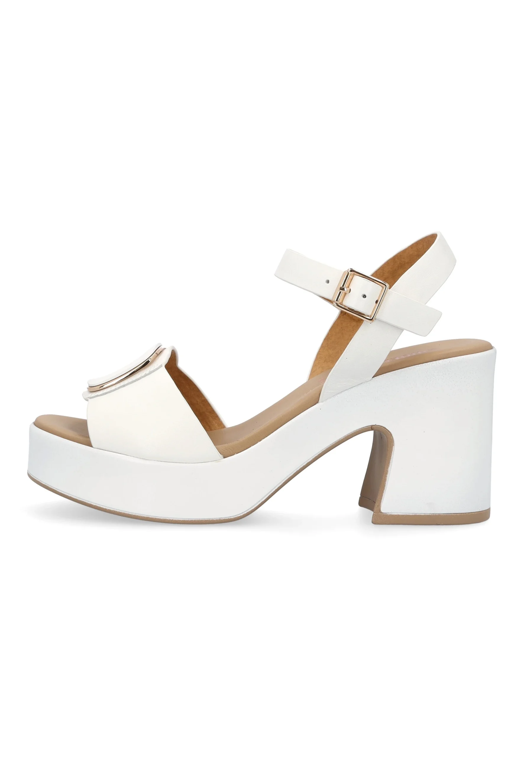 Sandali con tacco e plateau in pelle Shoelab donna