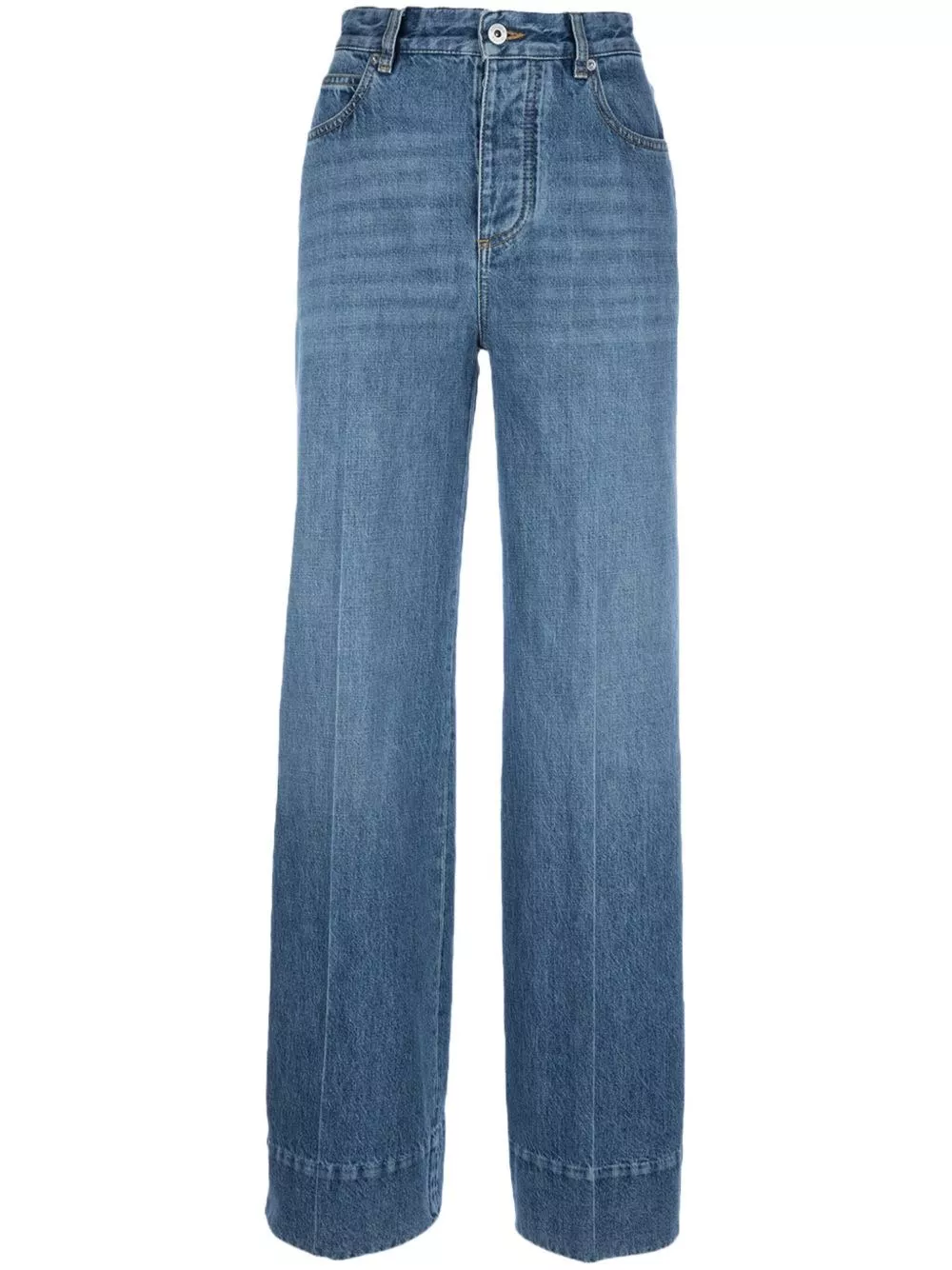 Jeans denim a palazzo di Bottega veneta