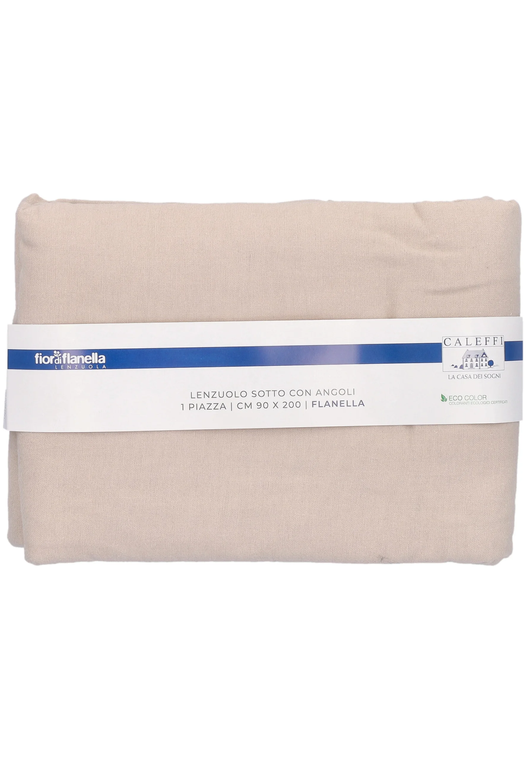 Lenzuolo sotto con angoli Caleffi 1p in flanella