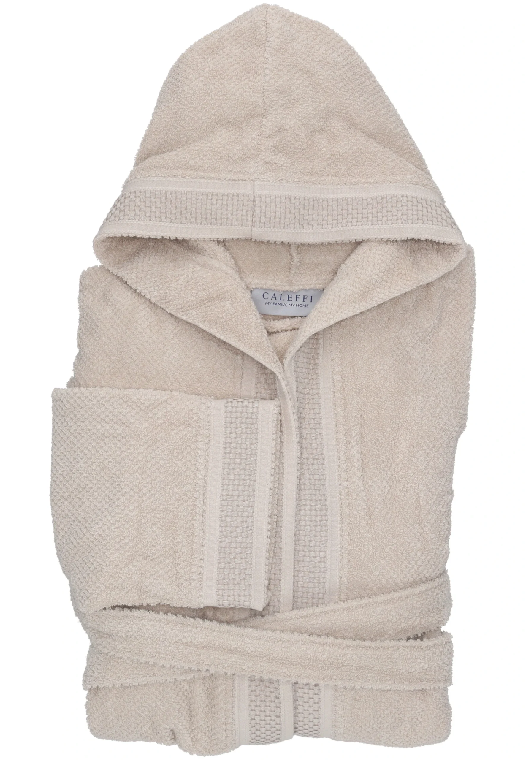 Accappatoio unisex con profili lavorati Caleffi mod. Gim