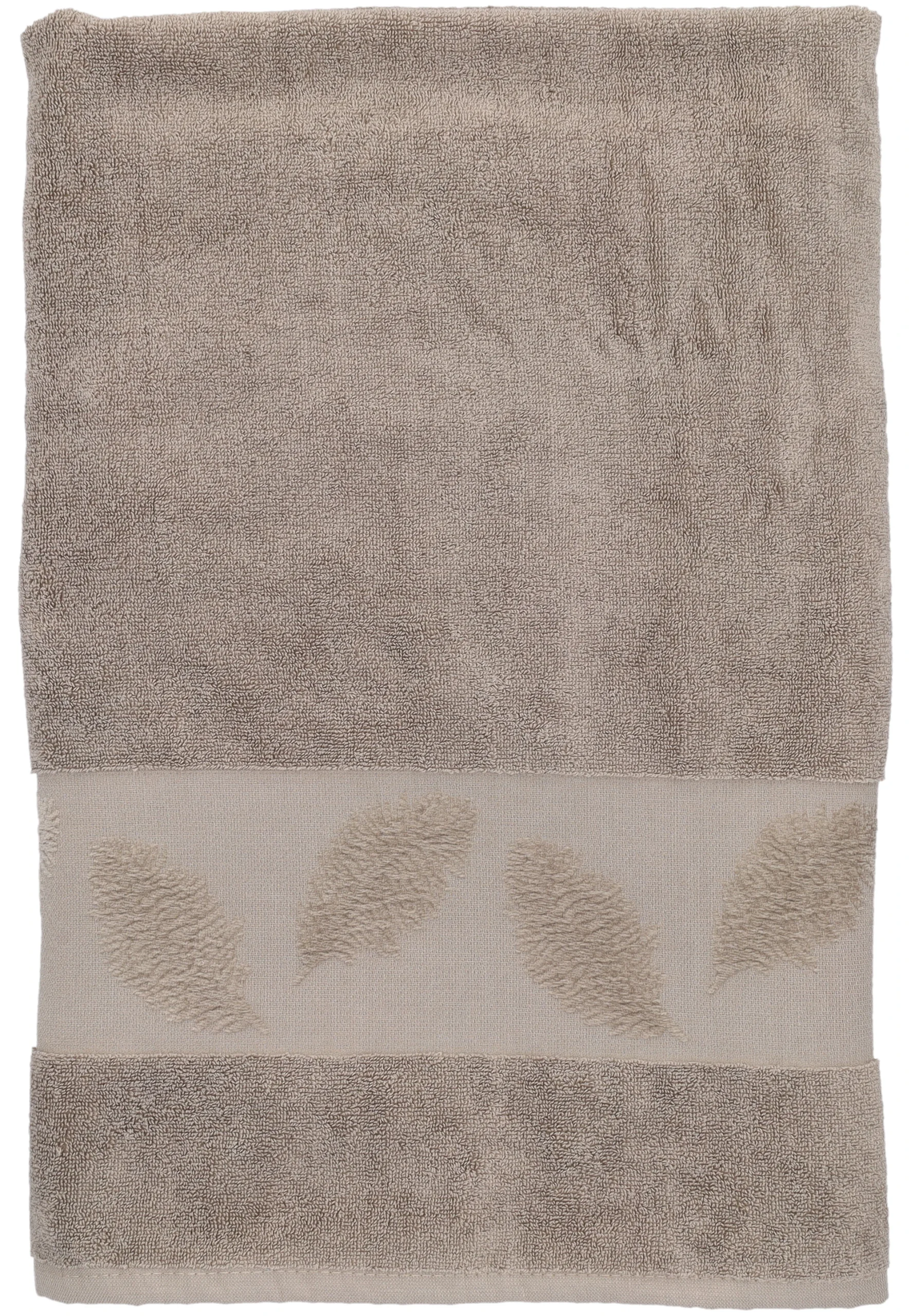 Telo bagno Gabel mod. Felci 100x150 in cotone con balza ricamata