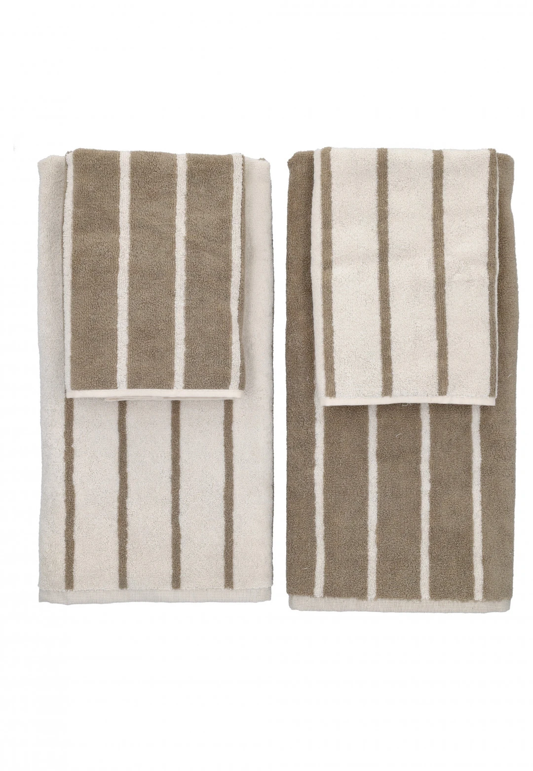 Set asciugamani 2+2 Gabel Naturae mod. Fiume rigati