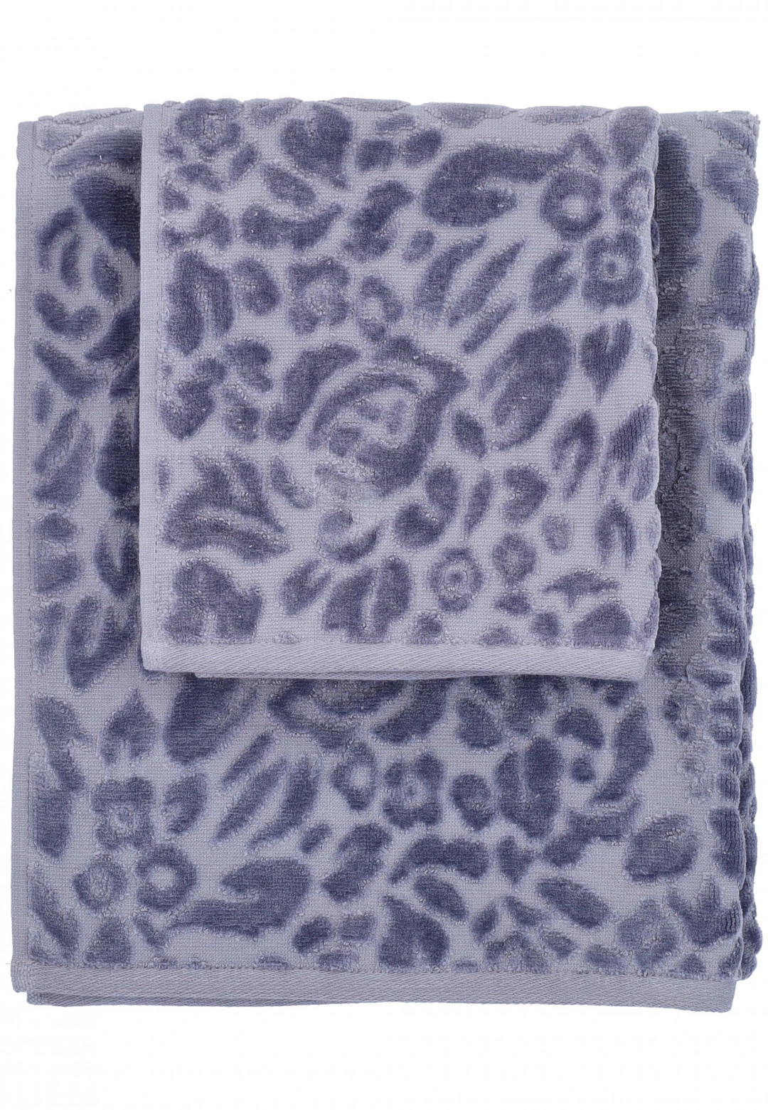 Coppia asciugamani Gabel in jacquard animalier tono su tono Made in Italy