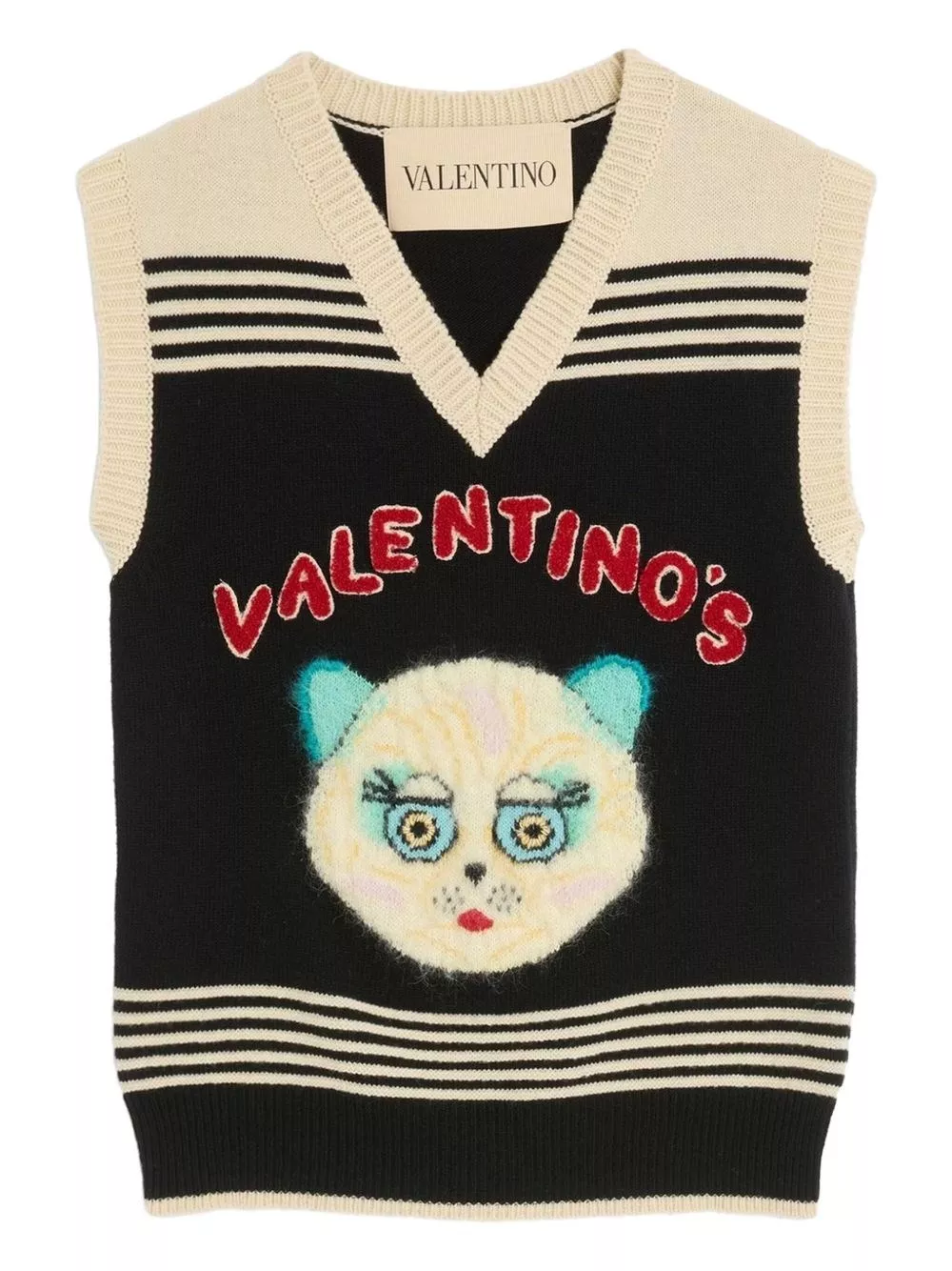Gilet le chat de la maison in lana di Valentino
