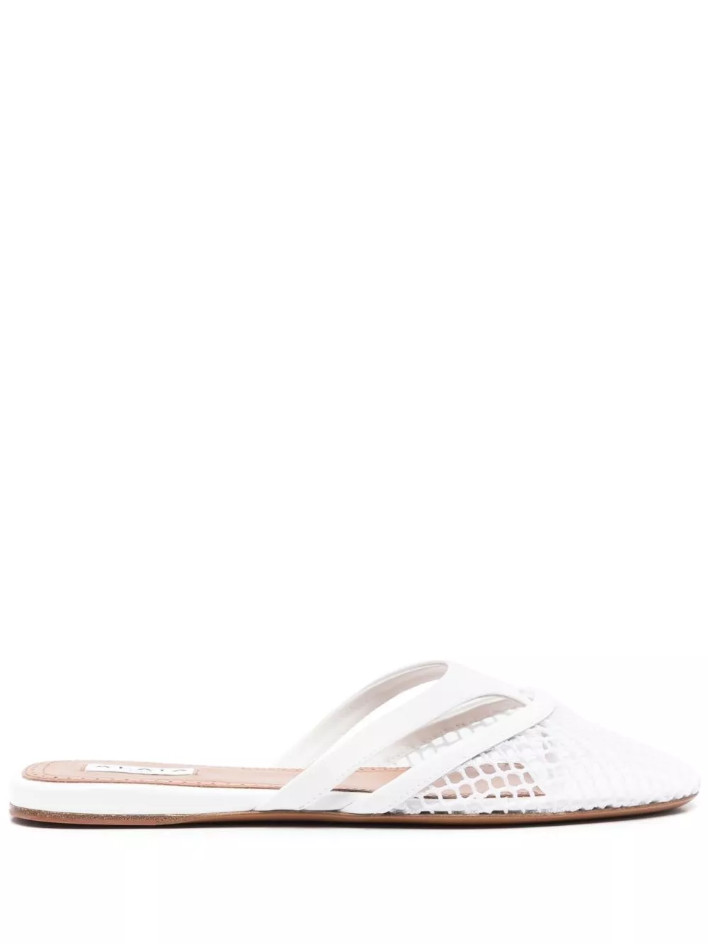 Mule infradito in pelle e rete di Alaïa