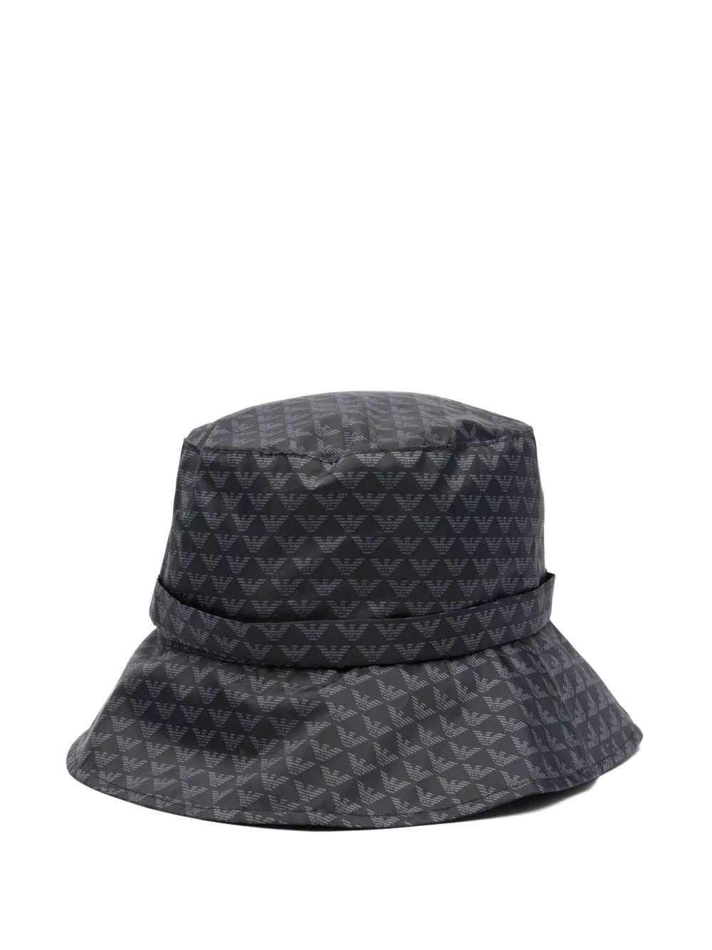 Cappello pescatore con logo allover di Emporio armani