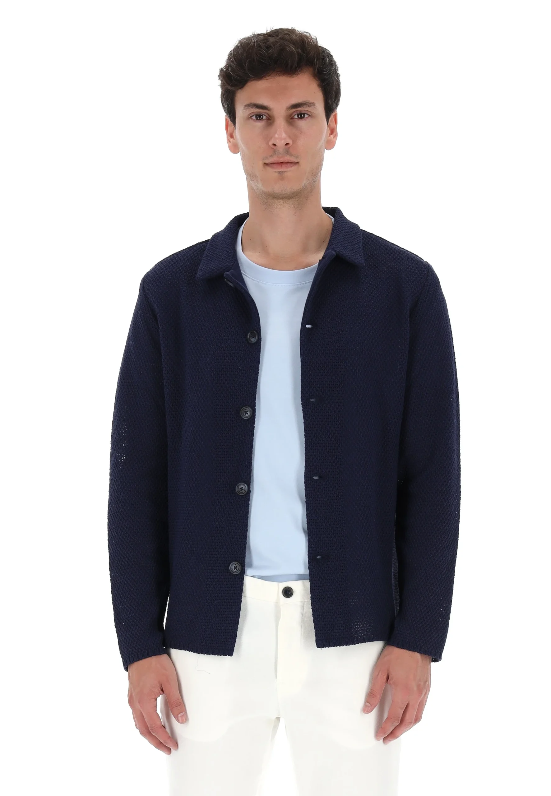 Giacca in maglia Manuel Ritz lavorata con bottoni frontali M5913409