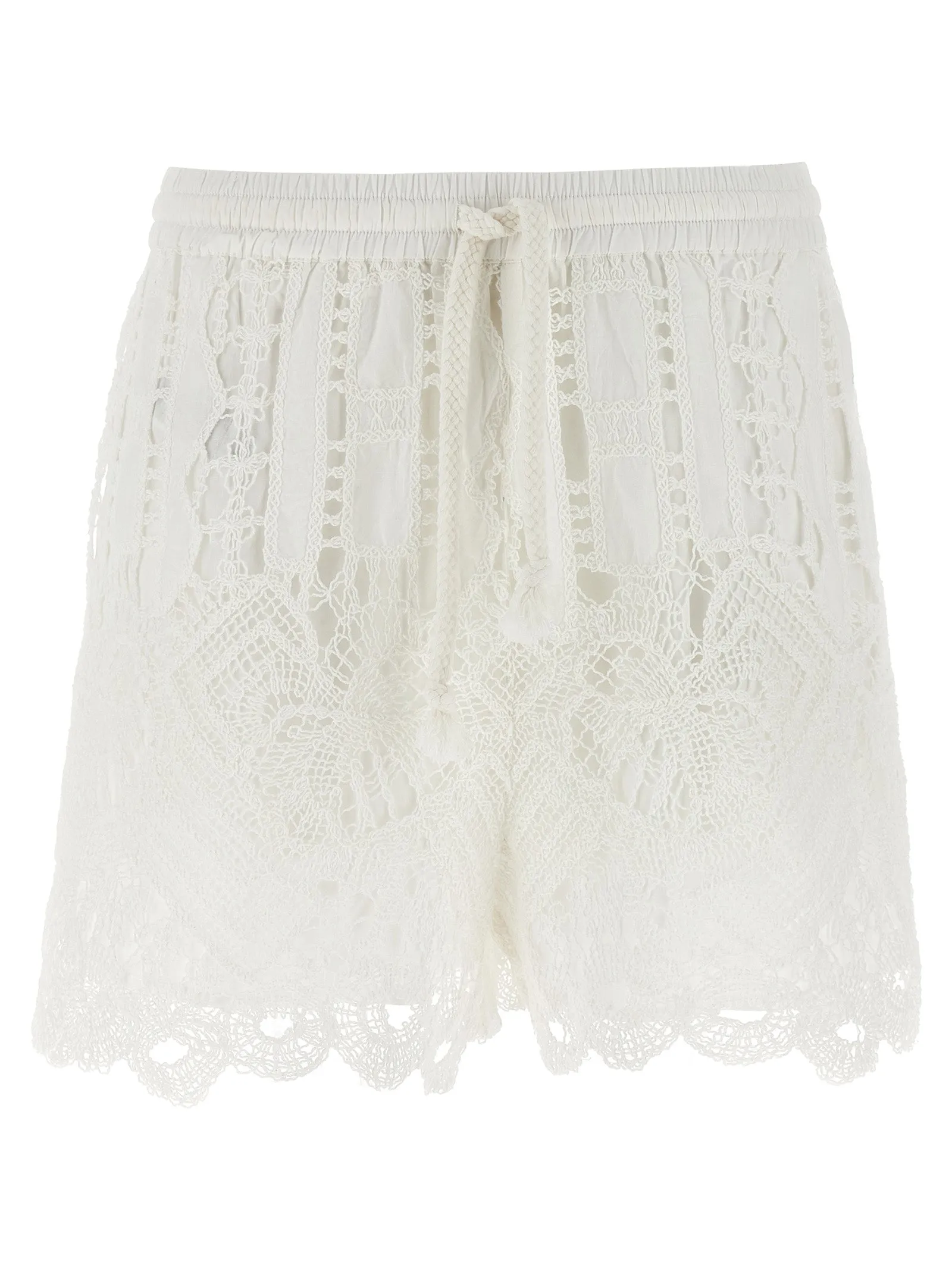 Macramé Shorts Bermuda E Short Bianco