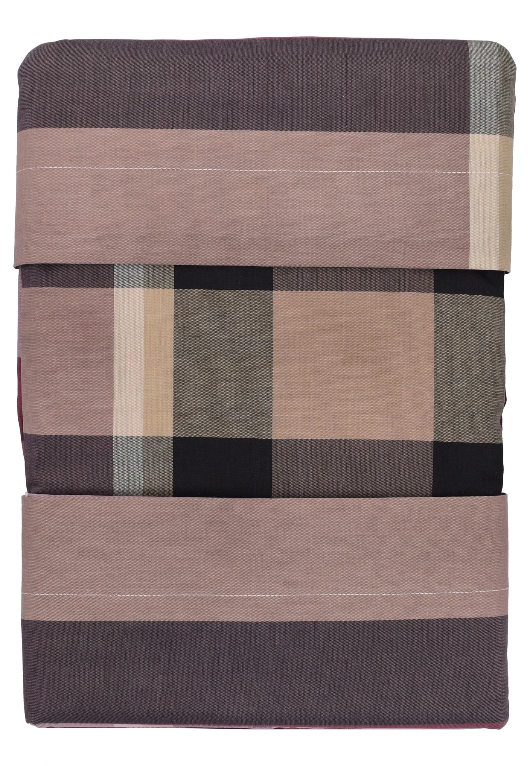 Parure copripiumino 2p Bossi mod. Venus in tinto filo a quadri