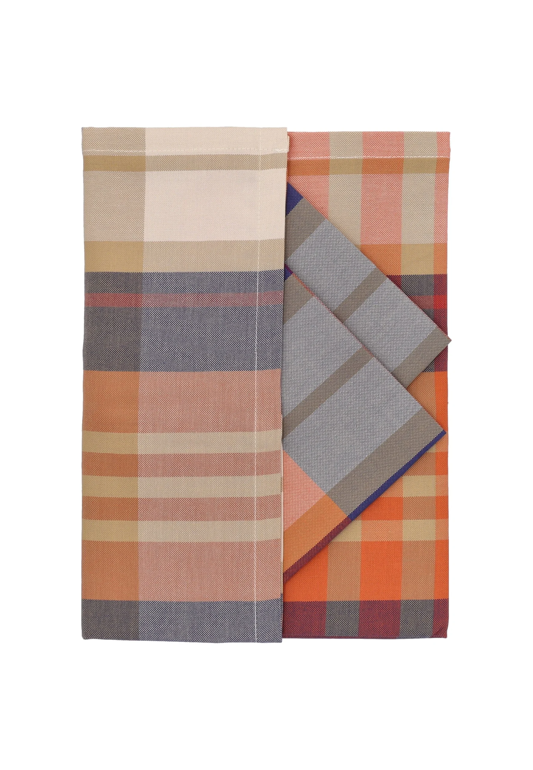 Runner Bossi in cotone con doppio tovagliolo in fantasia