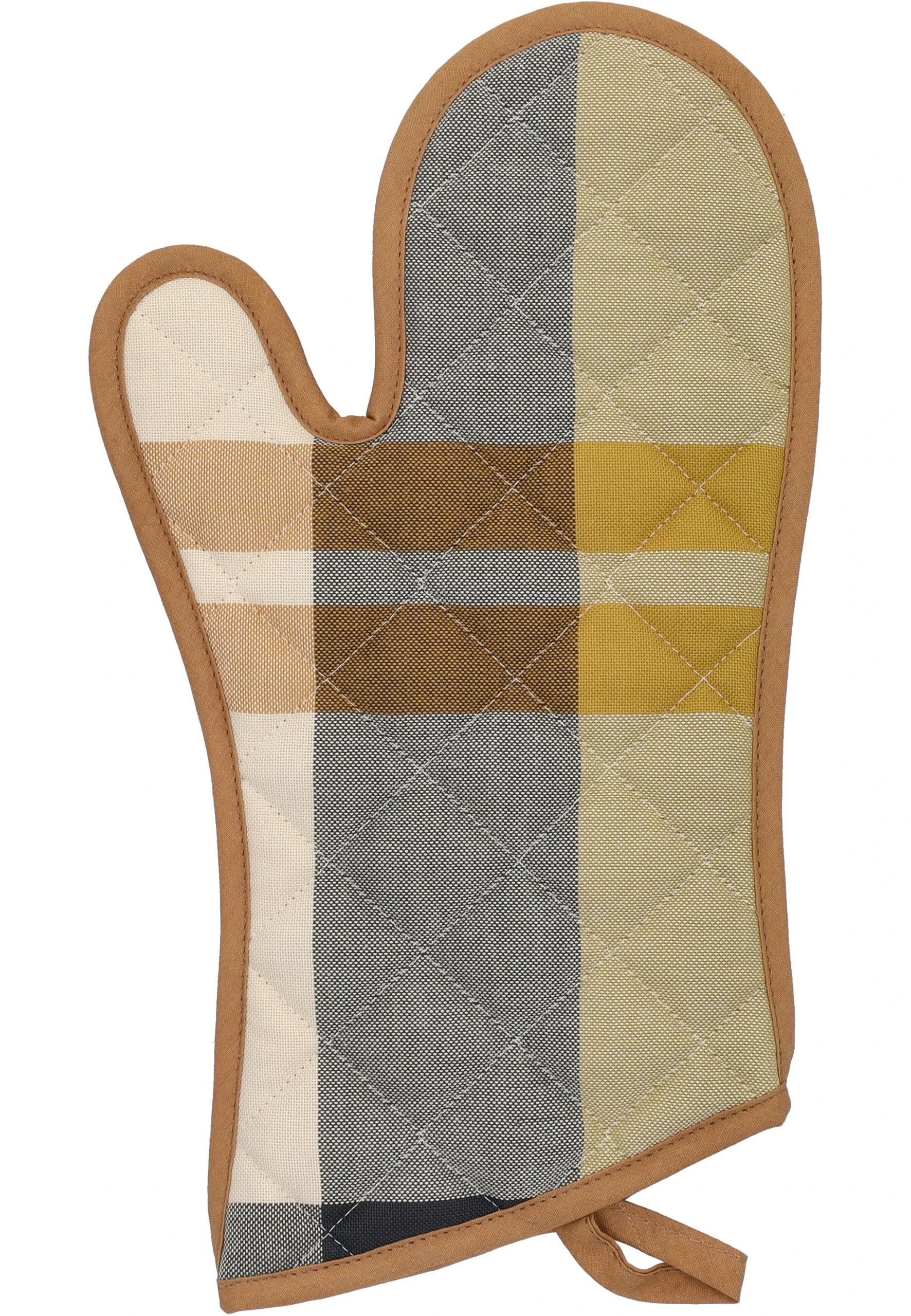 Guanto da forno trapuntato a quadri Bossi