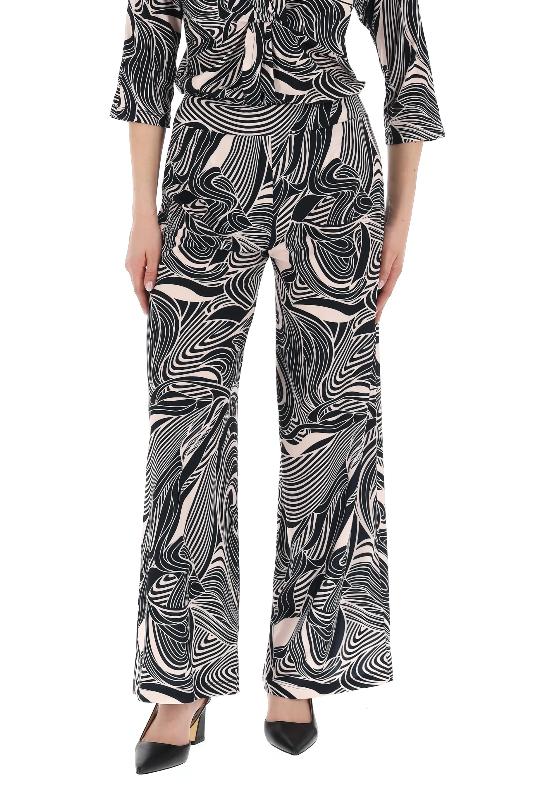 Pantalone fluido fantasia astratta Vivace