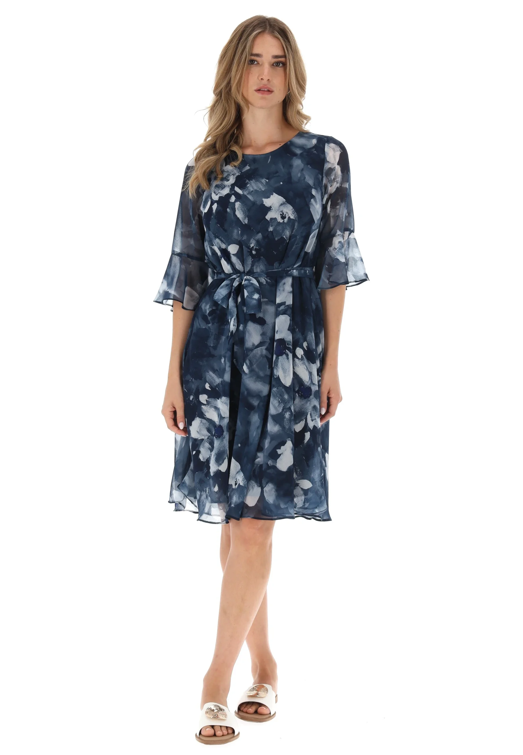 Vestito Vivace donna con rouches PF3366DCILIEG