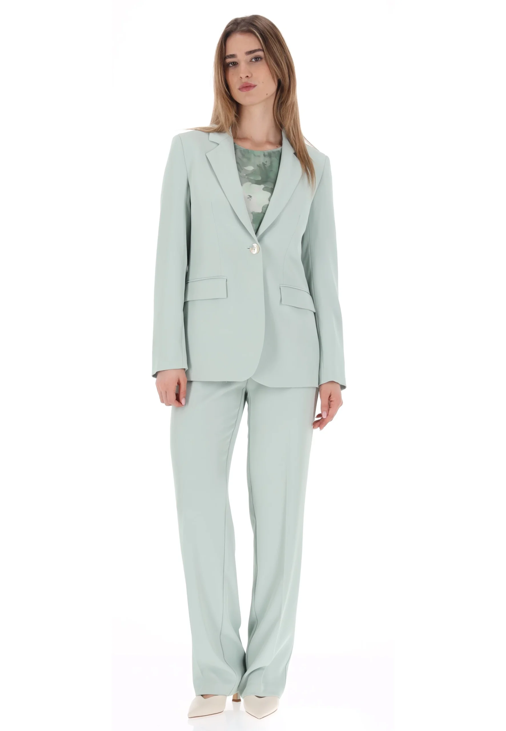 Completo blazer e pantalone tinta unita Vivace donna