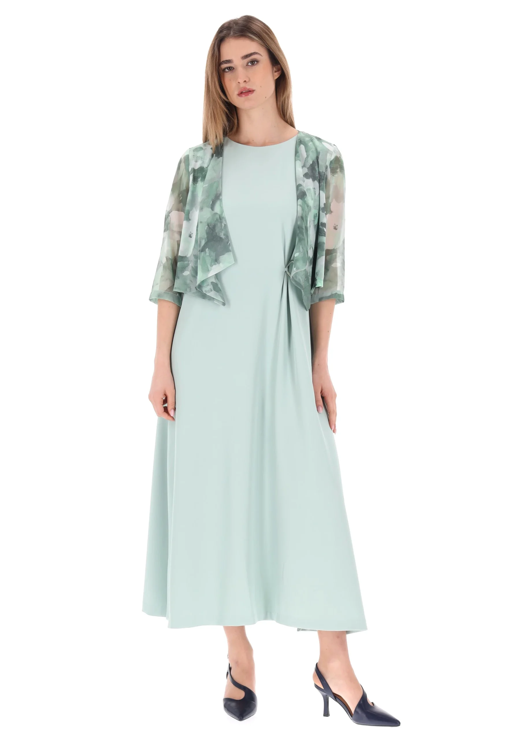 Coprispalle crop georgette in fantasia Vivace donna