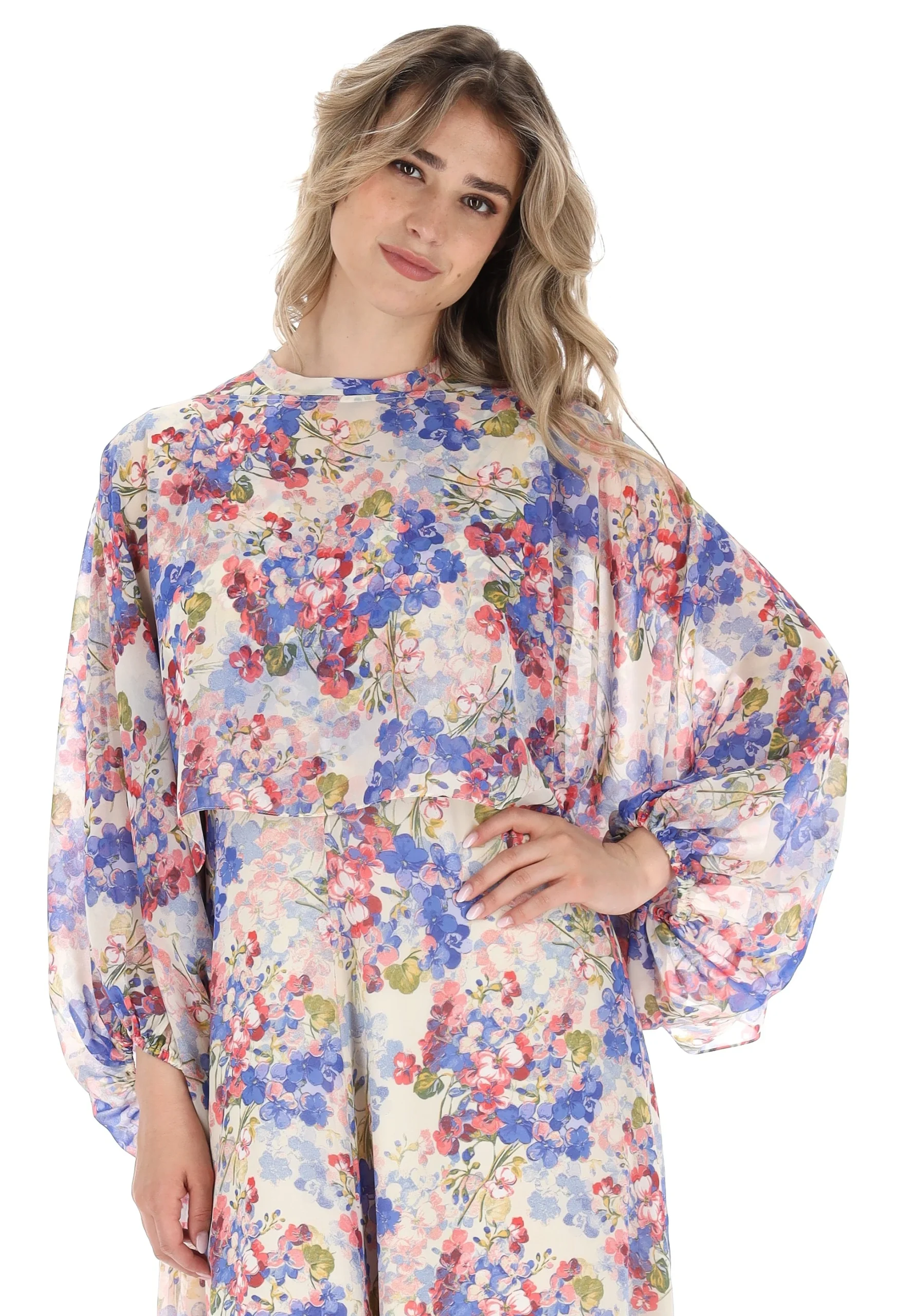 Coprispalle in georgette con manica balloon Vivace Fashion