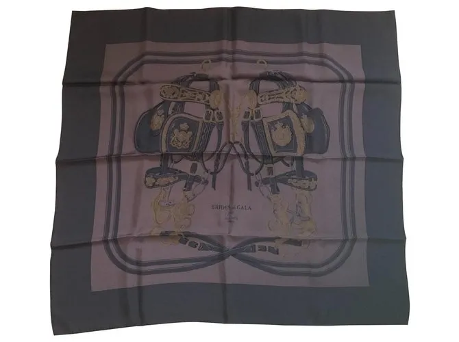 Hermès Hermes Square 90 Dip Dye Brides Gala Brown Cioccolato