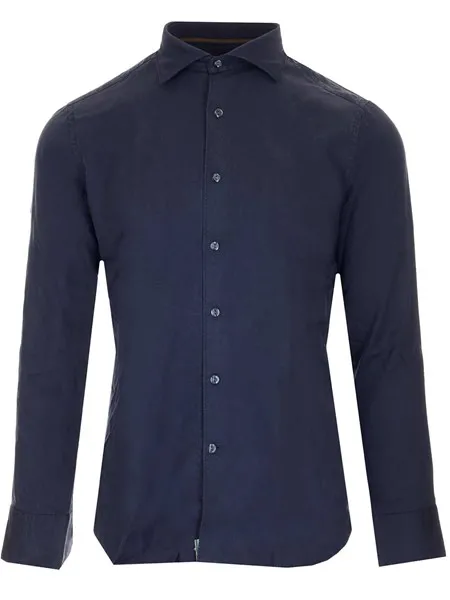 Al Duca D'aosta 1902 Uomo Camicia blu in cotone smerigliato