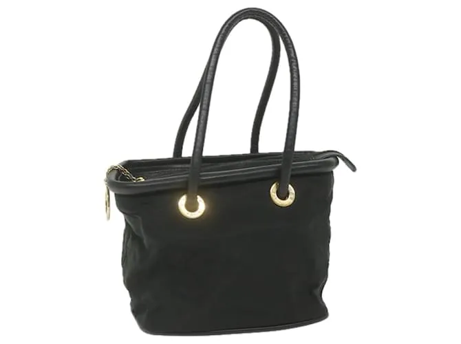 Céline CELINE Borsa a tracolla Nylon Nero Auth bs10094