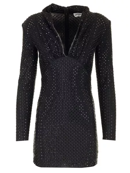 Self-portrait Donna Mini abito con strass